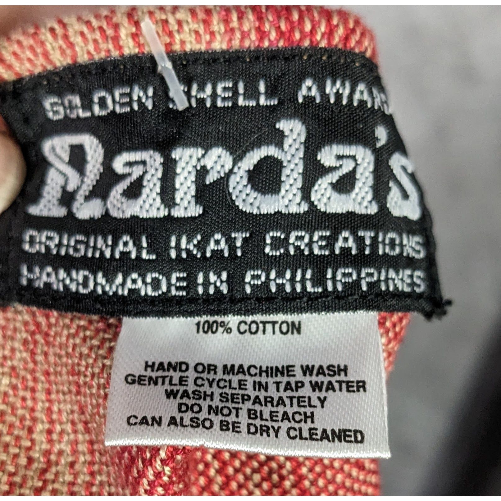 Other Nardas Handmade Ikat Scarf With Glass & Coconut Accents 100% Size ONE SIZE - 7 Thumbnail