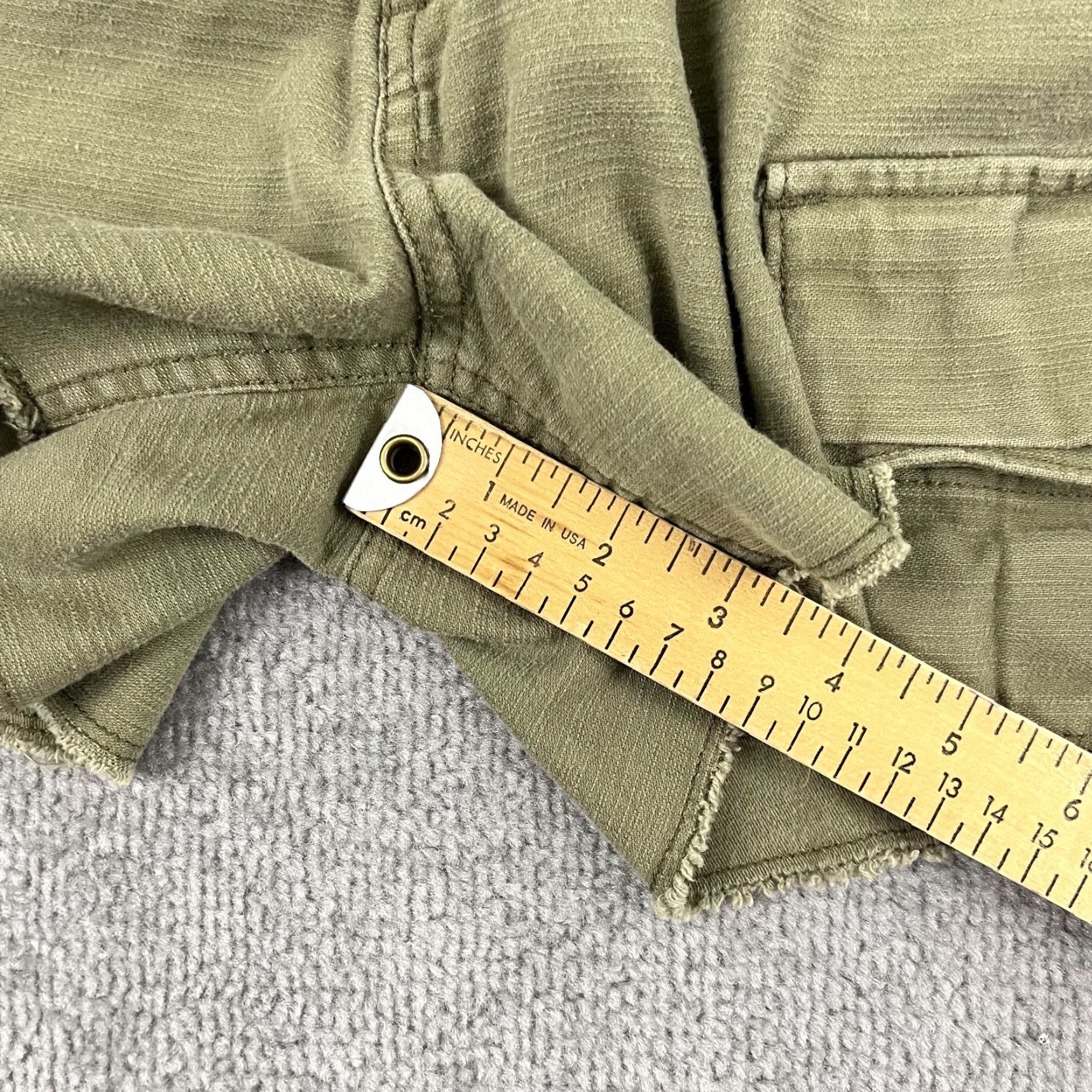 Vintage Denim & Supply Ralph Lauren Cargo Shorts Sz 26 / 3.5" Green Tribal Beaded Womens Size 26" / US 2 / IT 38 - 5 Thumbnail