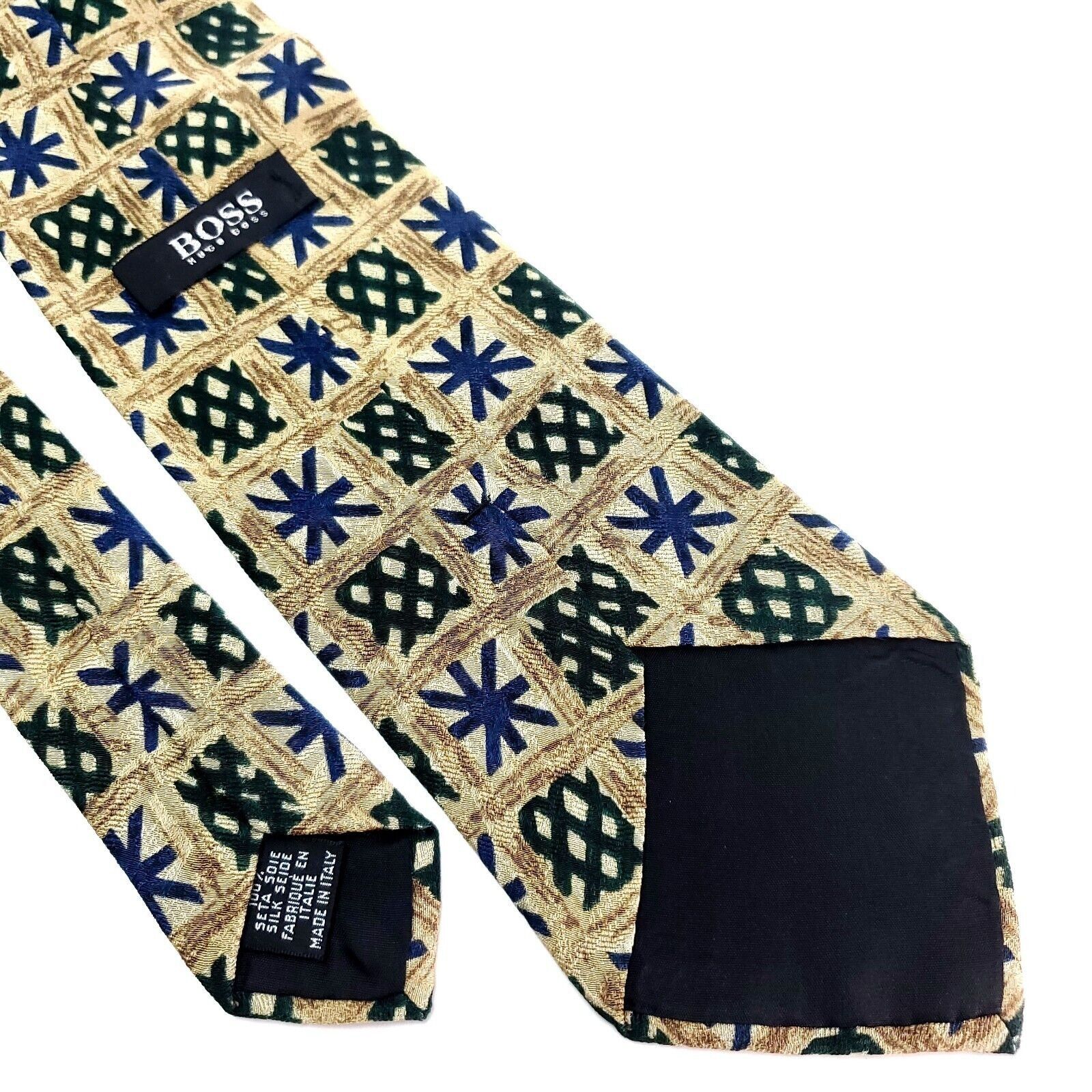 Hugo Boss Hugo Boss Silk Tie Woven Yellow Abstract Wide Size ONE SIZE - 6 Thumbnail