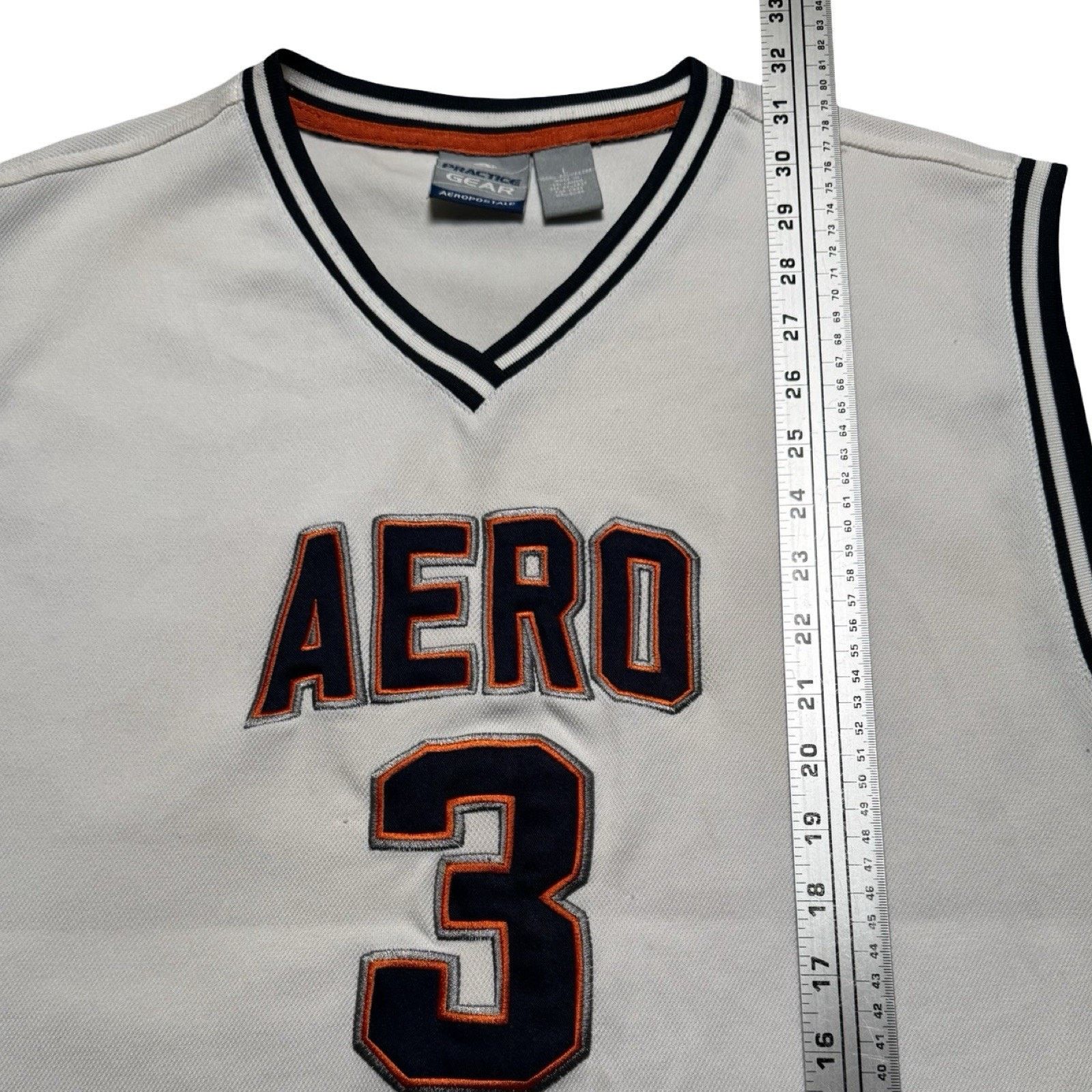 Aeropostale Vintage Aeropostale White Basketball Jersey #3 L Flaws Size US L / EU 52-54 / 3 - 5 Thumbnail