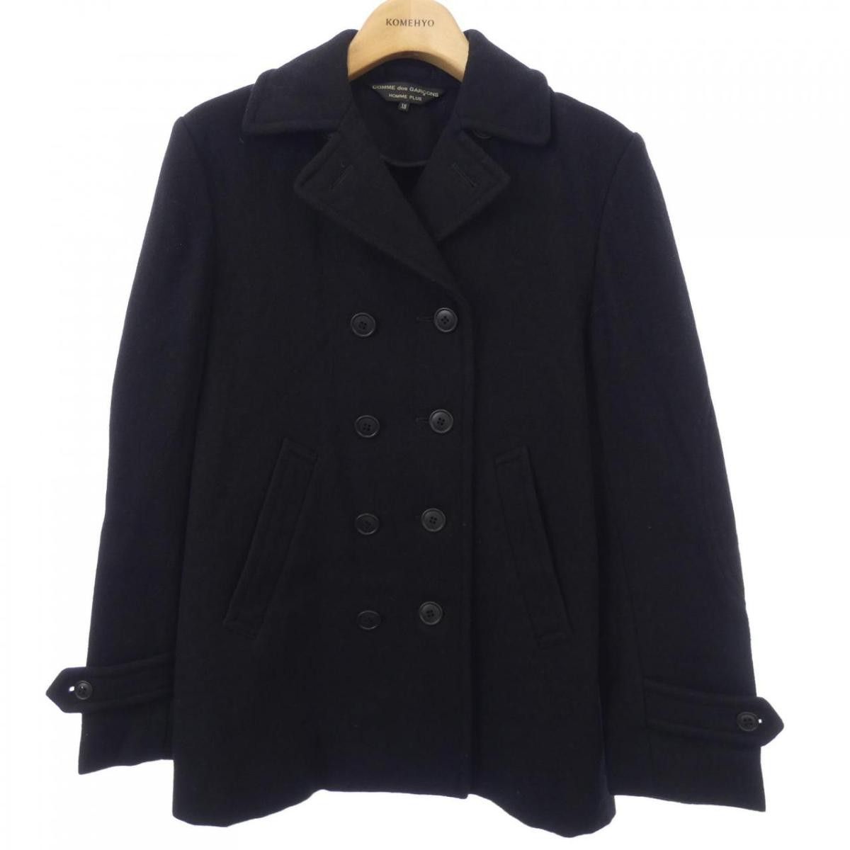 COMME des GARCONS HOMME PLUS Size M Black Cotton Cut Out Sleeves Jacket