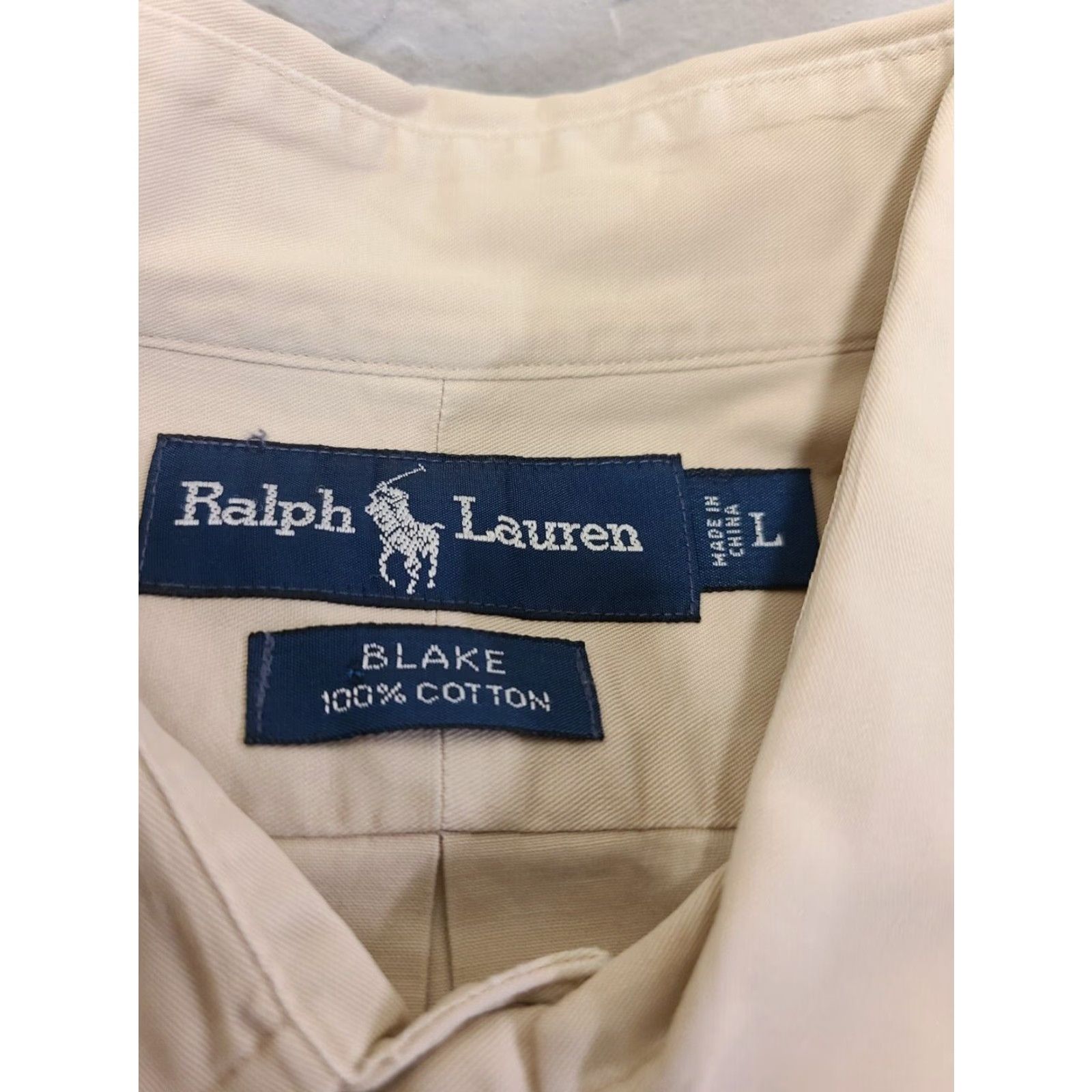 Polo Ralph Lauren Polo Ralph Lauren Shirt Men's Beige L Long Sleeve Button-Down Cotton Size US L / EU 52-54 / 3 - 6 Thumbnail