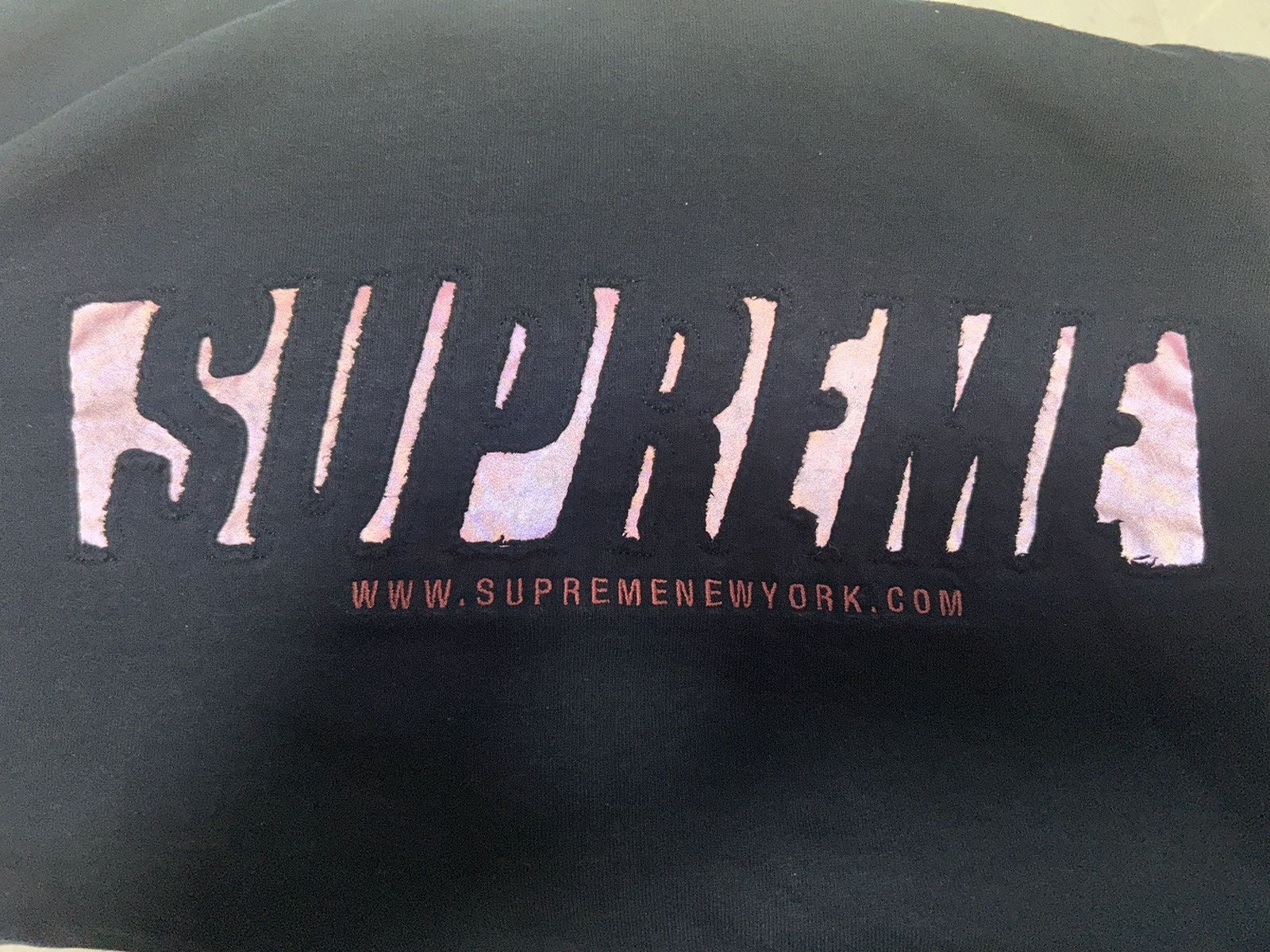 Supreme Supreme Reflective Cutout Hoodie Navy Size US M / EU 48-50 / 2 - 8 Thumbnail