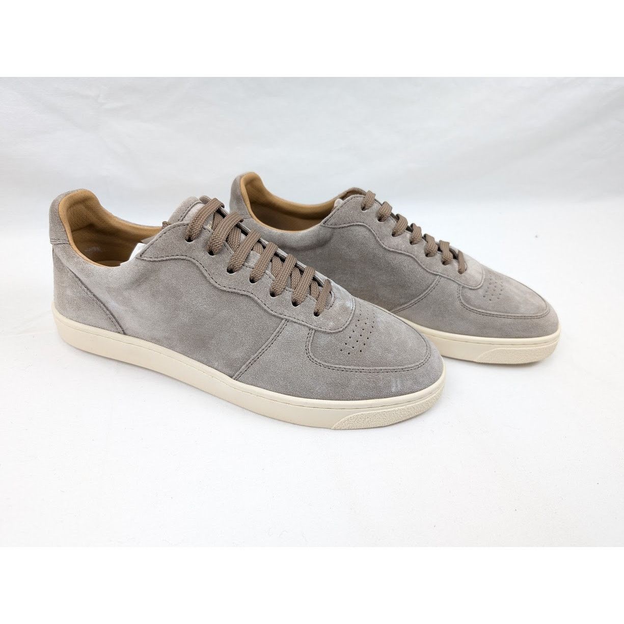 Brunello Cucinelli o1rshd1 Suede Low-Top Sneakers in Beige Size US 8 / EU 41 - 10 Thumbnail
