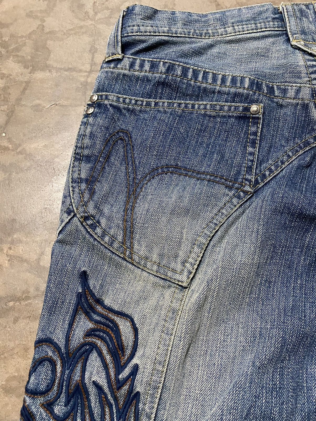 Hysteric Glamour × Nicole Club × Tornado Mart Nicole Club for Men Embroidery Art Distressed Denim Size US 30 / EU 46 - 10 Thumbnail