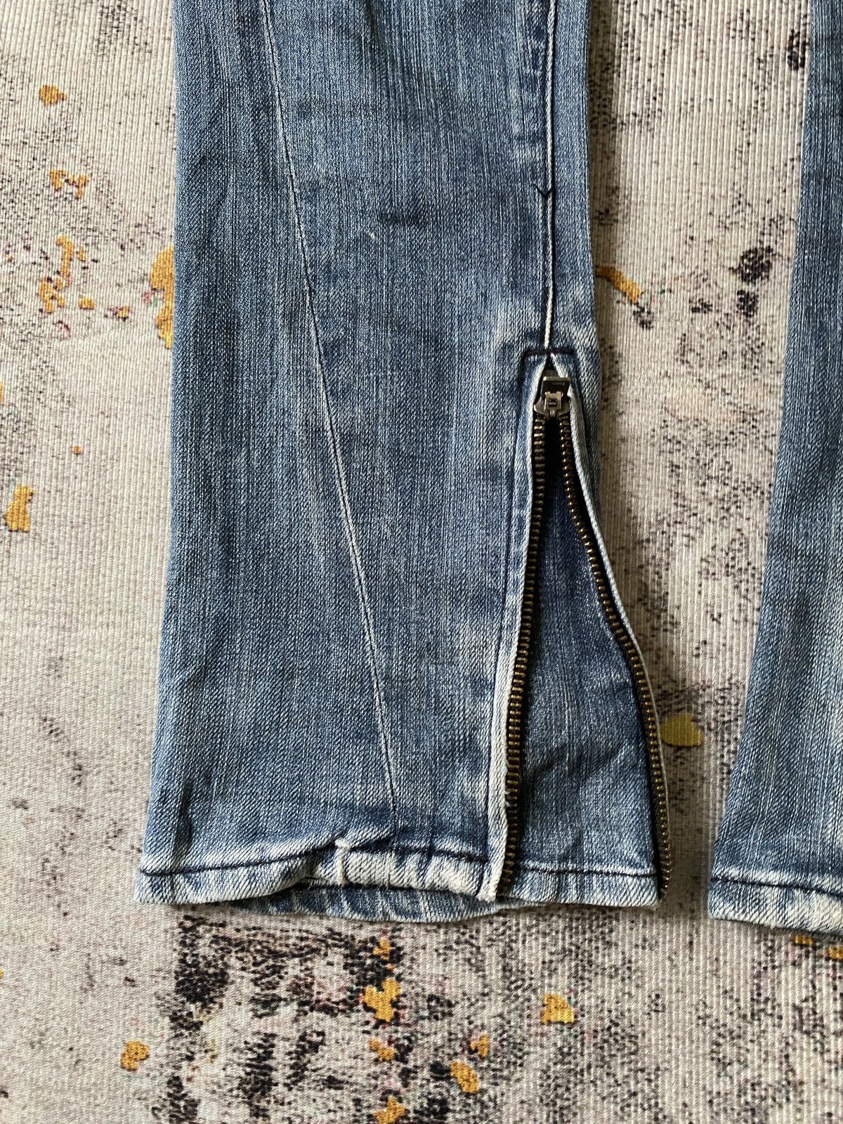 Japanese Brand Johnny Wolf Faded Blue Distressed Rick Owens Style Jeans Size US 30 / EU 46 - 10 Thumbnail