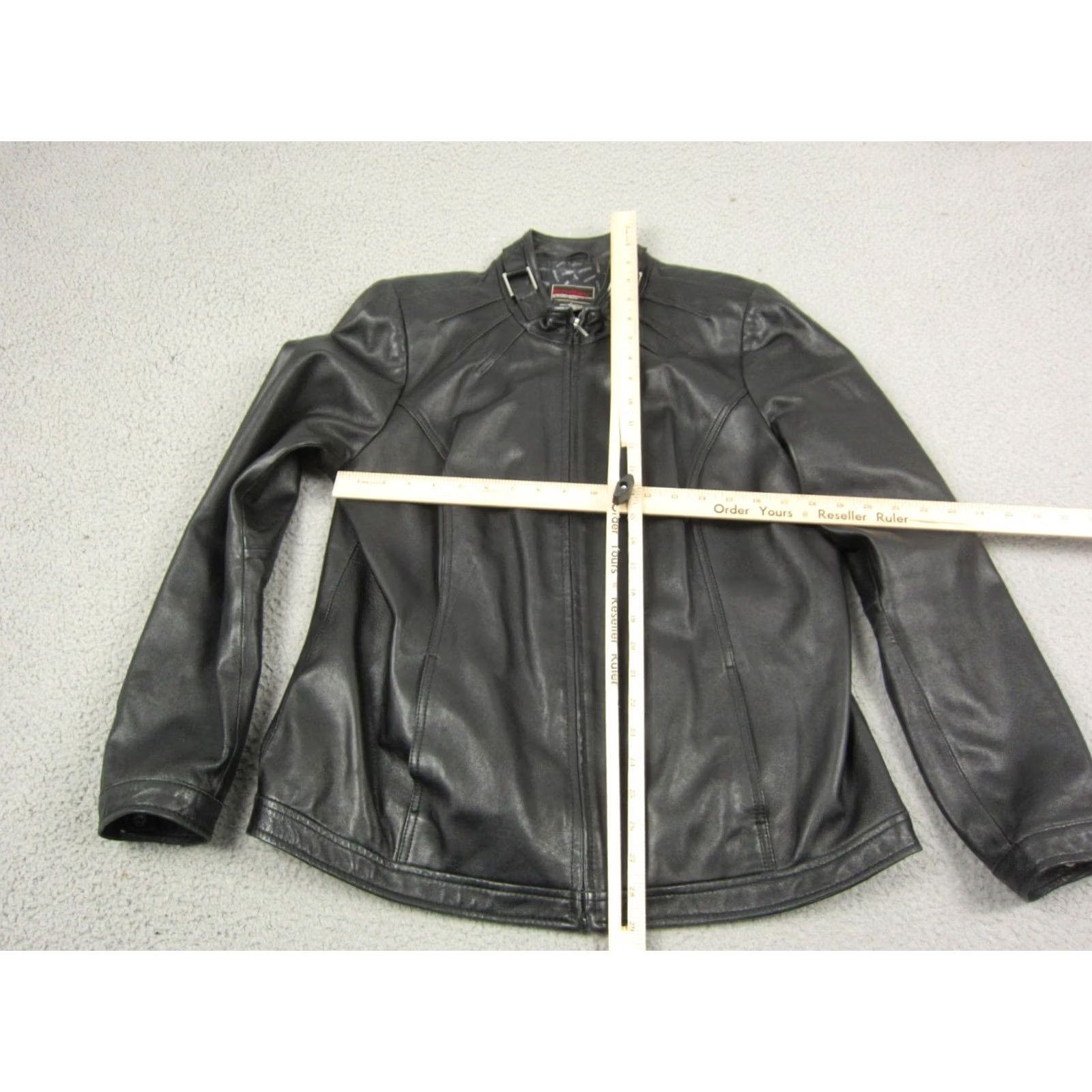 Vintage VINTAGE Bradley Bayou Leather Jacket Womens L Black Moto Full Zip Ladies Classic Jacket Size L / US 10 / IT 46 - 6 Thumbnail