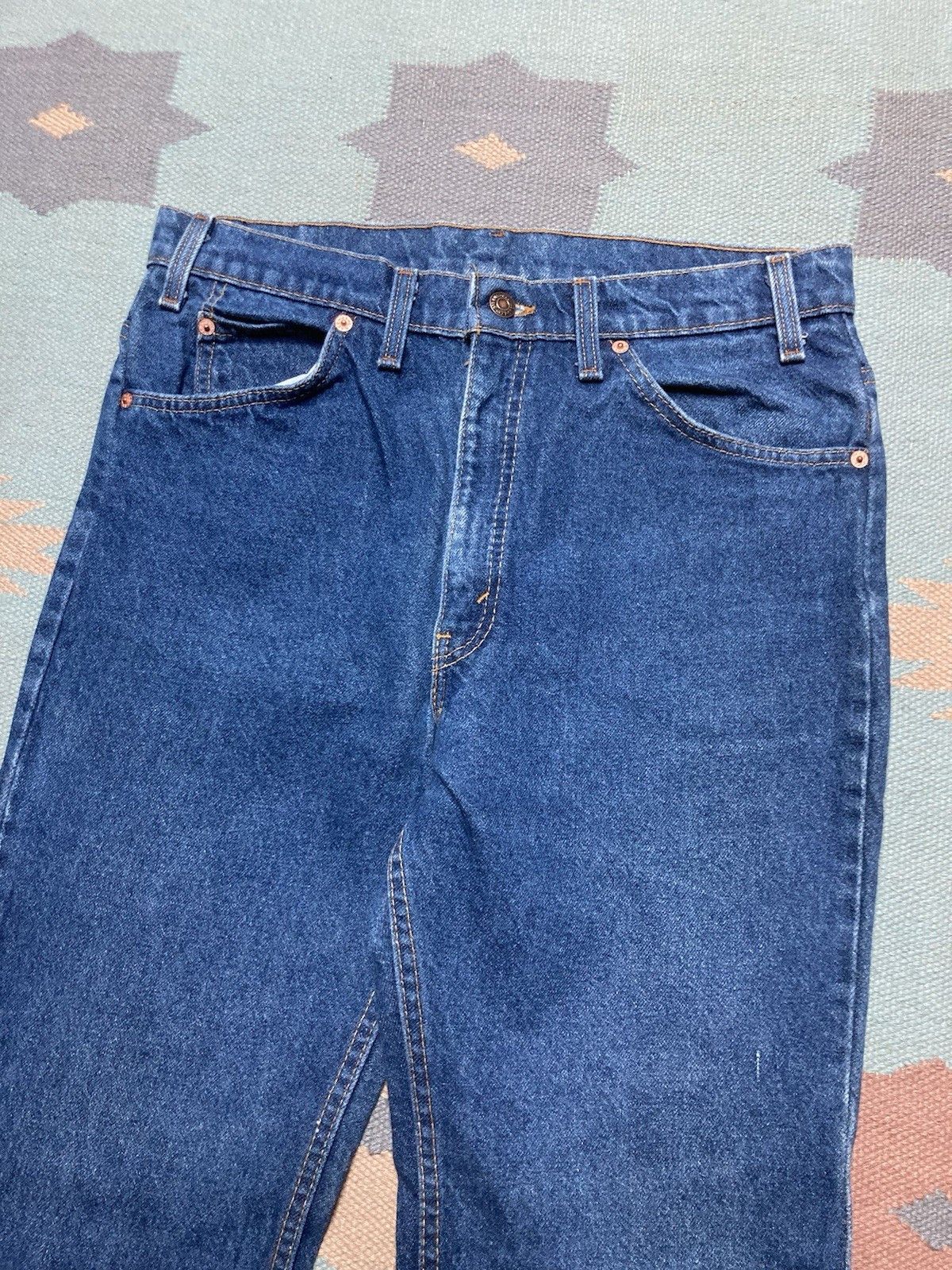 Levi's × Vintage 90s Levi’s 517 jeans bootcut flare dark orange tab 33x32 Size US 33 - 7 Thumbnail
