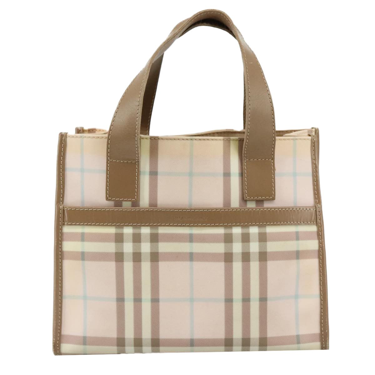 Burberry Nova Check Beige Canvas Handbag (Pre-Owned) Size ONE SIZE - 1 Thumbnail