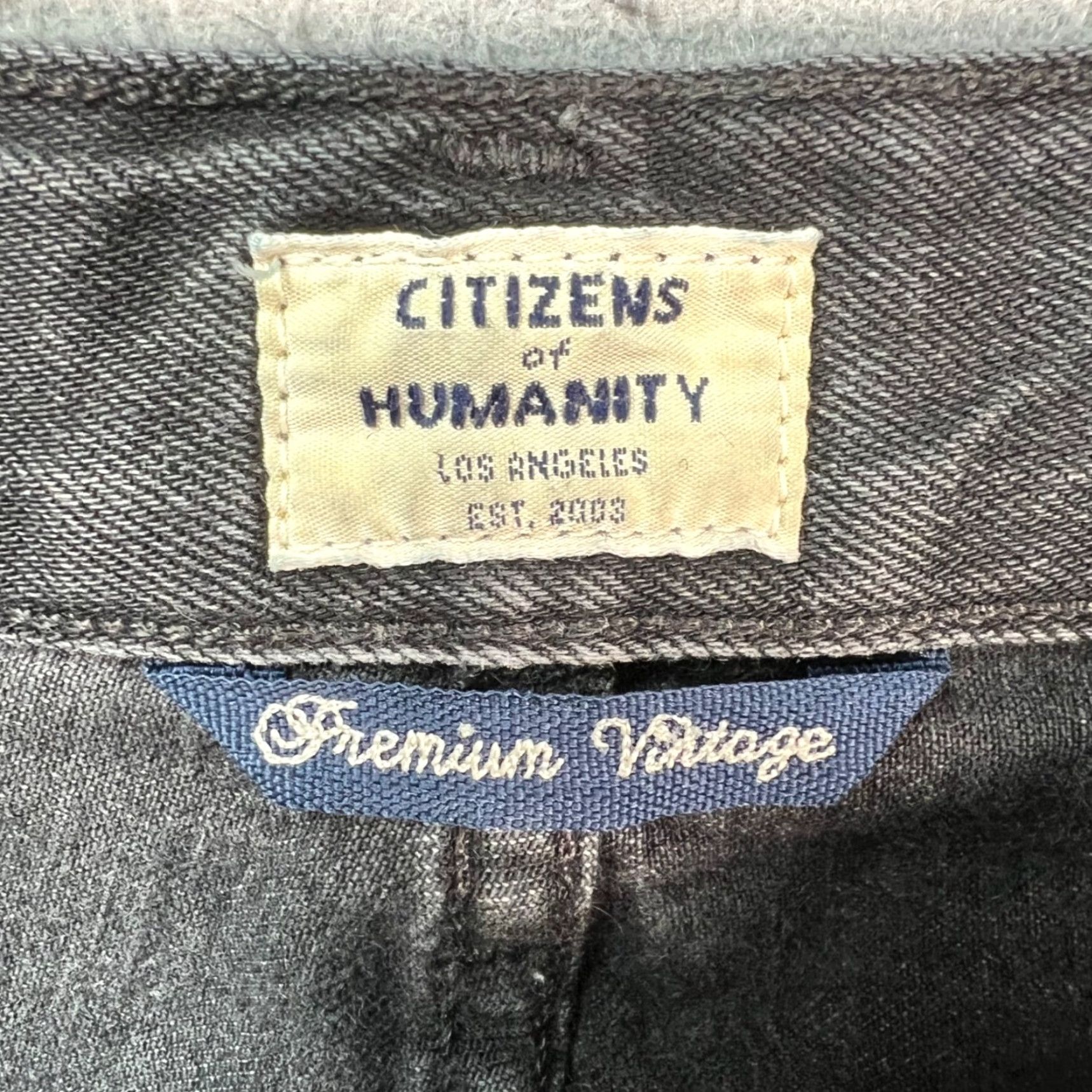 Citizens Of Humanity Citizens of Humanity Premium Vintage Liya High Rise Cropped Jeans 23 Black Denim 5-Pocket Womens Jeans Size 40" / US 18 - 3 Thumbnail