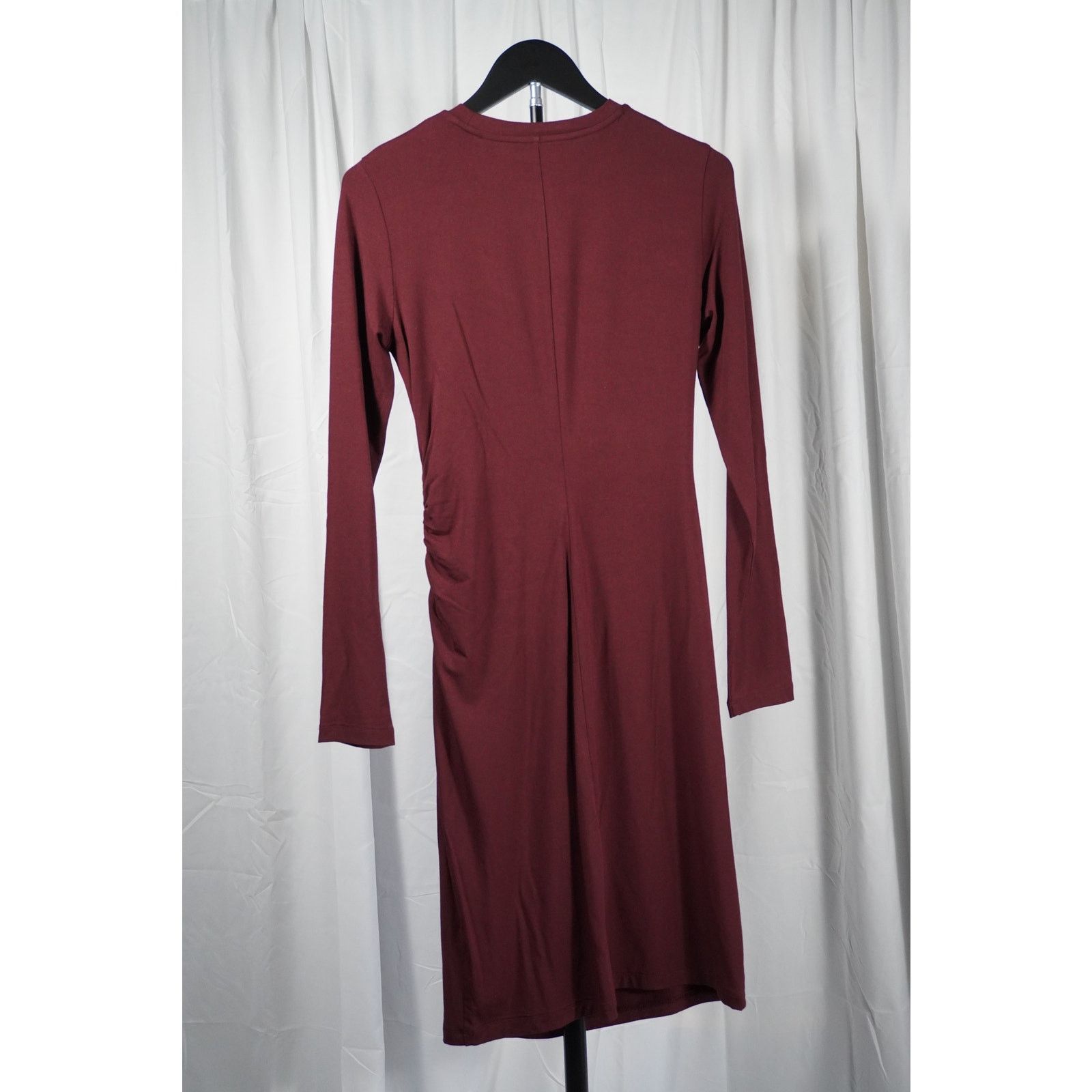 Vince Vince Long Sleeve Midi Dress Ruched Stretch Knit Size S Size S / US 4 / IT 40 - 2 Thumbnail