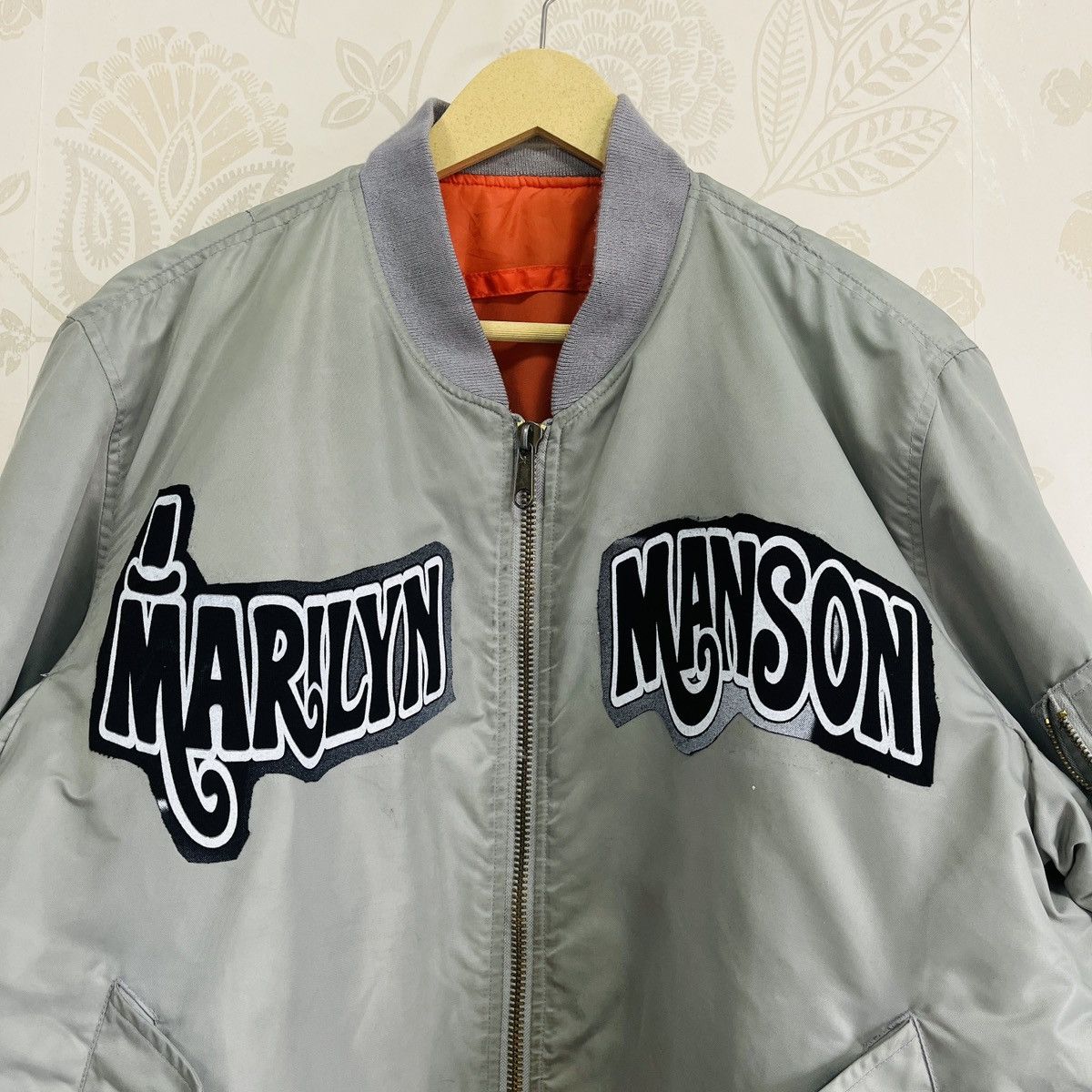 Marilyn Manson Vintage Marilyn Manson Patches Reversible MA-1 Bomber Jacket Size US XL / EU 56 / 4 - 25 Thumbnail