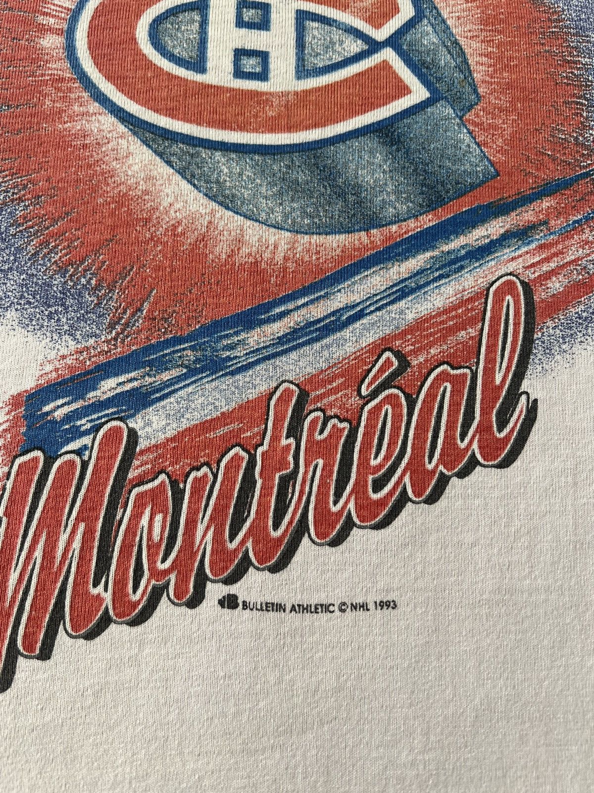 NHL Vintage 1993 Montreal Canadiens NHL Hockey Bulletin T-shirt Size US S / EU 44-46 / 1 - 19 Thumbnail