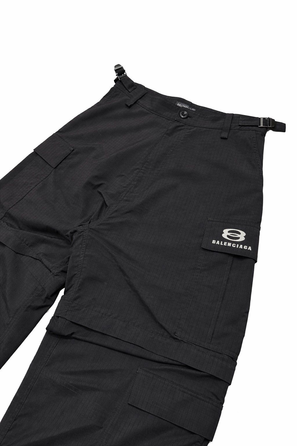 Balenciaga Balenciaga Unity Logo Cargo Pants in Black Size US 31 - 2 Thumbnail