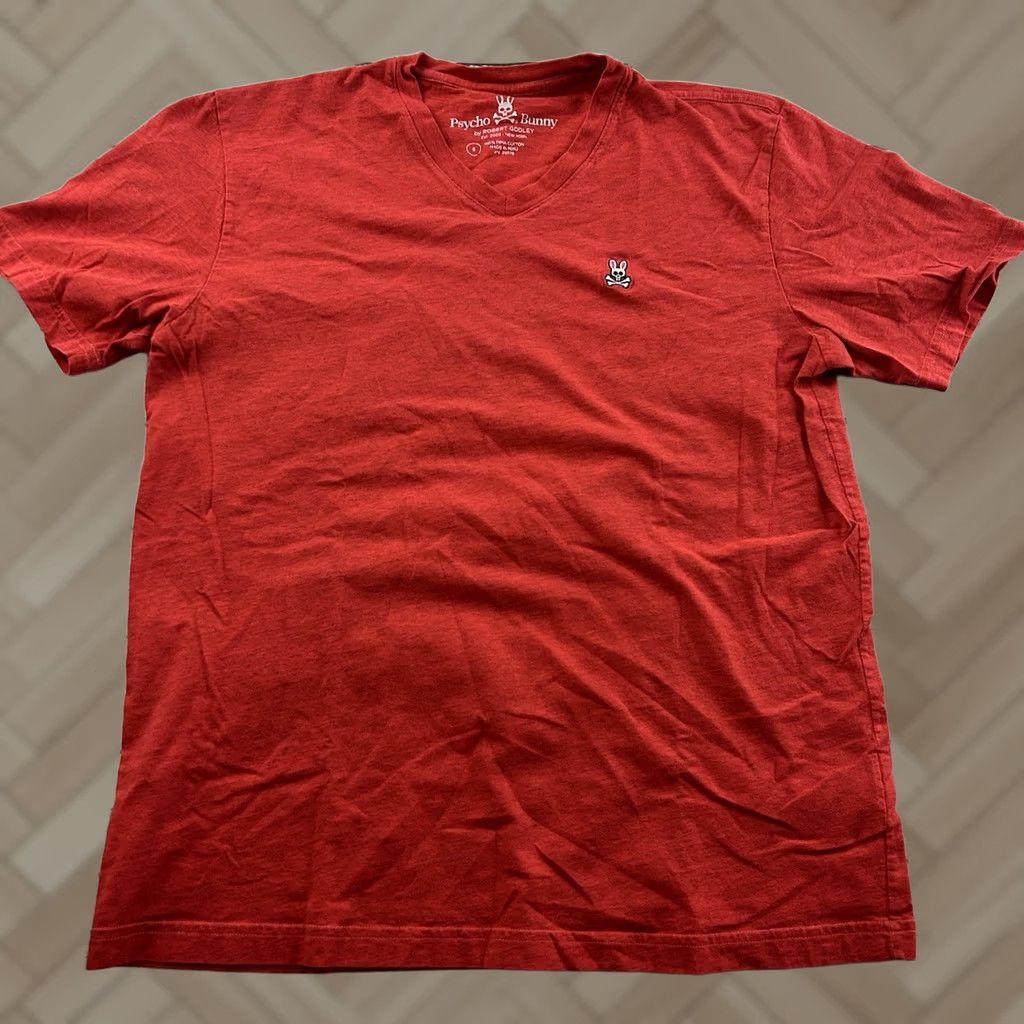 Psycho Bunny Psycho Bunny Short Sleeve V-Neck T Shirt Men's 6 Pink Red Shirt Mens V-Neck Short Sleeve Pink Psycho Bunny 6 Size US S / EU 44-46 / 1 - 1 Thumbnail
