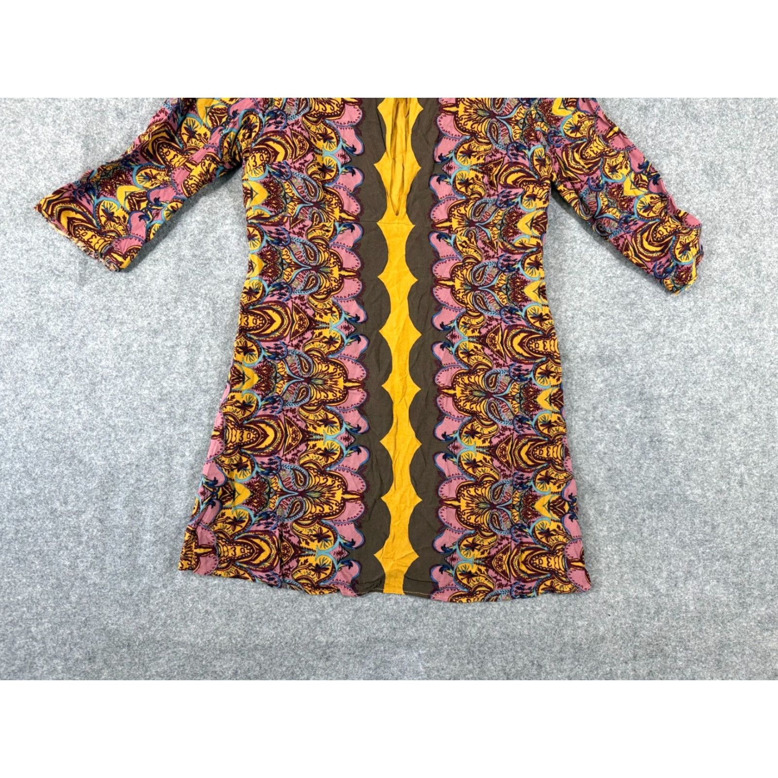 Free People Free People Dress Womens 4 Multicolor Ossie Vibes Tunic Boho Long Sleeve Size S / US 4 / IT 40 - 4 Thumbnail