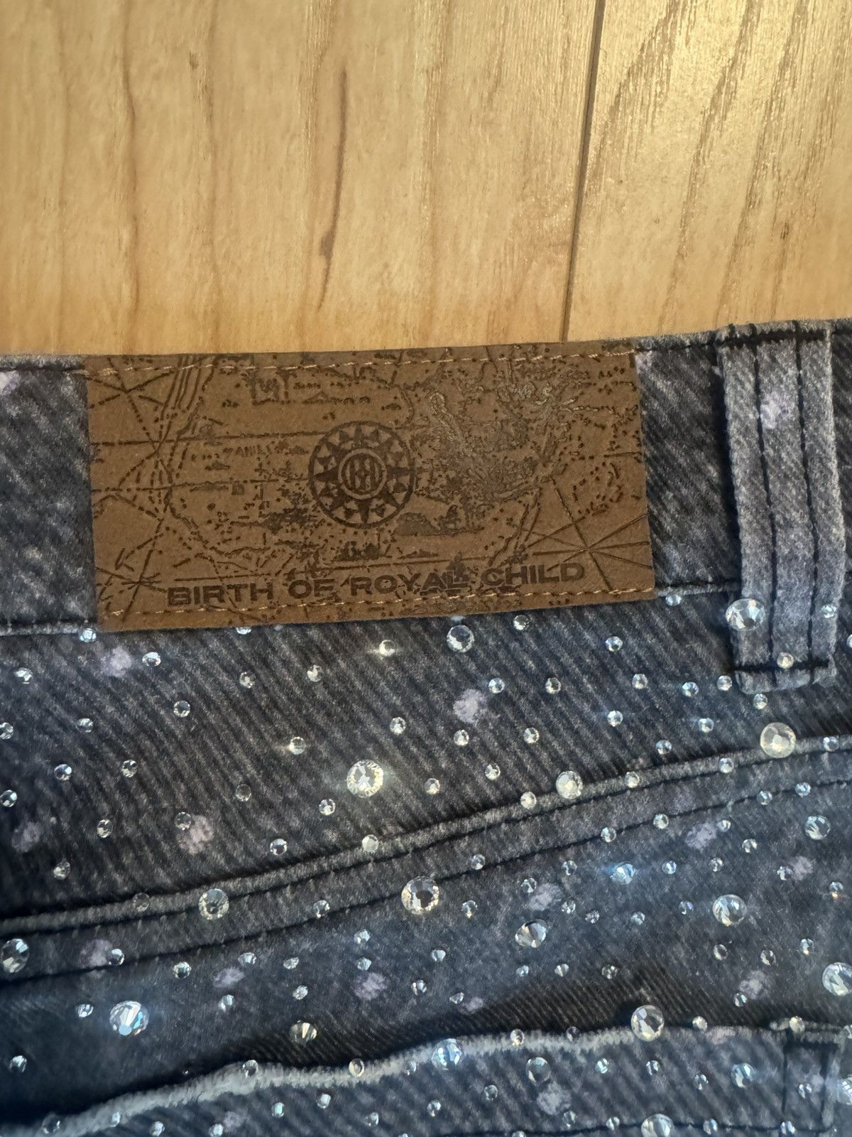Birth of Royal Child Birth of Royal Child Embellished Crystal Denim Jeans Size US 34 / EU 50 - 3 Thumbnail