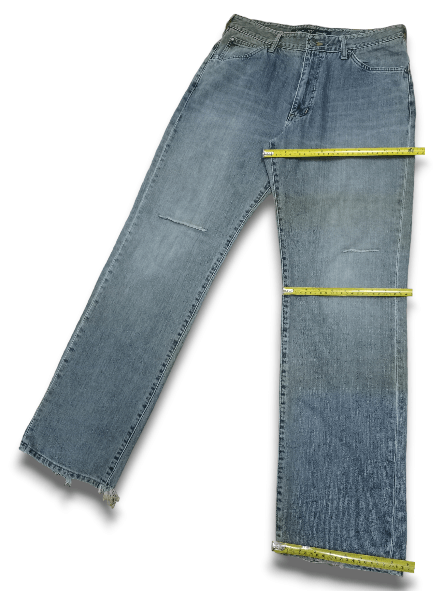 Wrangler Vintage Wrangler Blue Wash Distressed Baggy Jeans 32x32 Size US 32 / EU 48 - 11 Thumbnail
