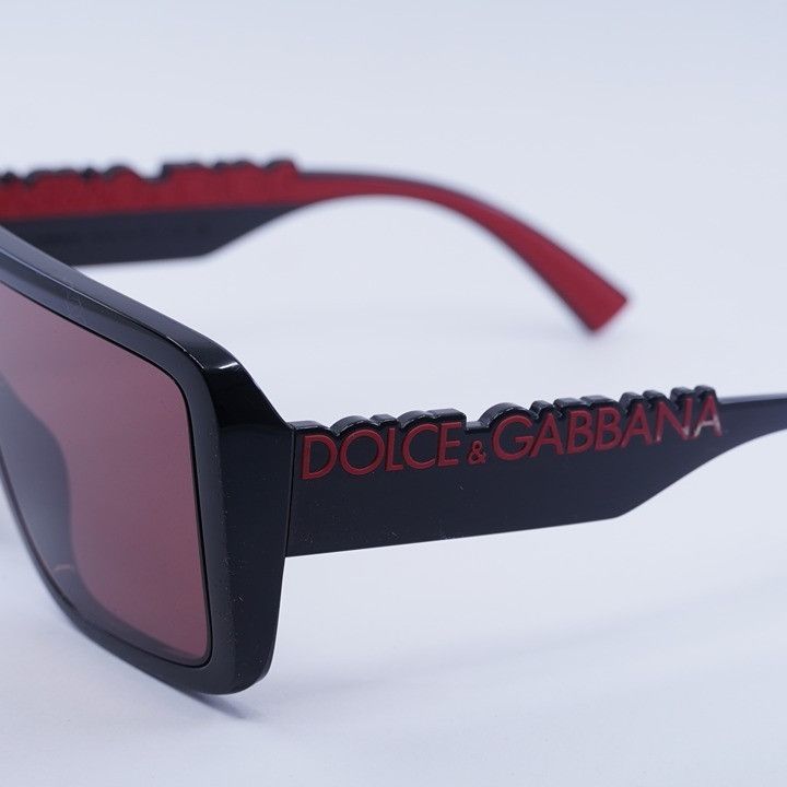 Dolce & Gabbana Dolce & Gabbana DG6204 501/75 Sunglasses Shiny Black Shield Size ONE SIZE - 8 Thumbnail