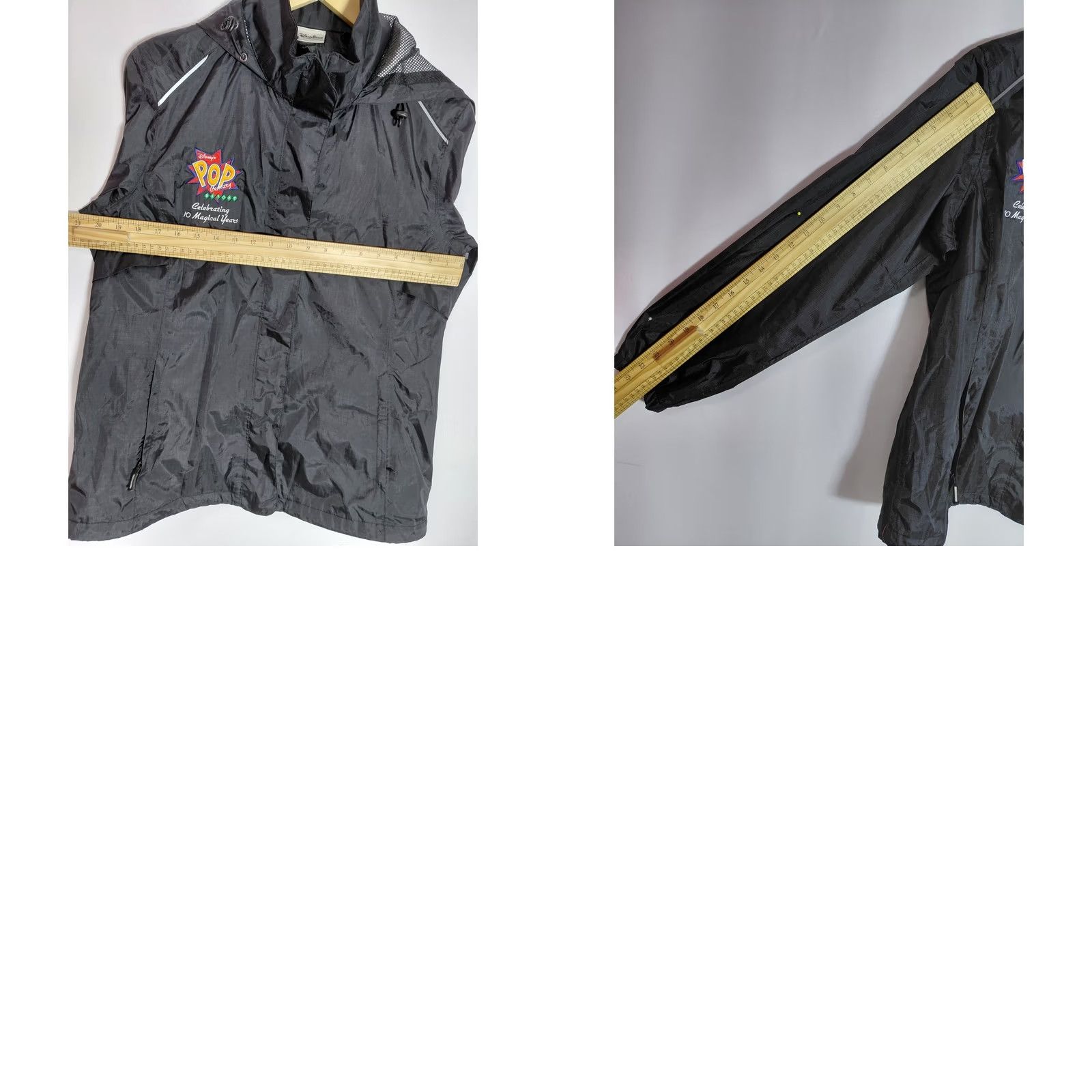 Disney Disney Parks Pop Century Resort Jacket Black Solid Polyester L Adults Hooded Zipper Embroidered Lightweight Casual Travel Size US L / EU 52-54 / 3 - 8 Thumbnail