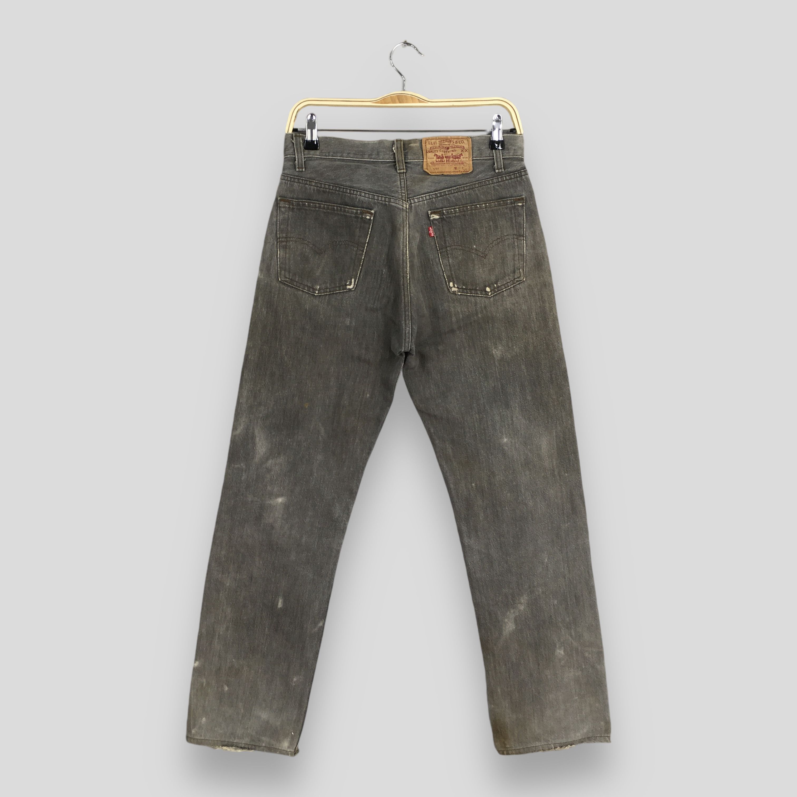 Levi's Size 27x26.5 Vintage 90s Levi's 501 Faded Black Jeans S520 Size 27" / US 4 / IT 40 - 8 Thumbnail