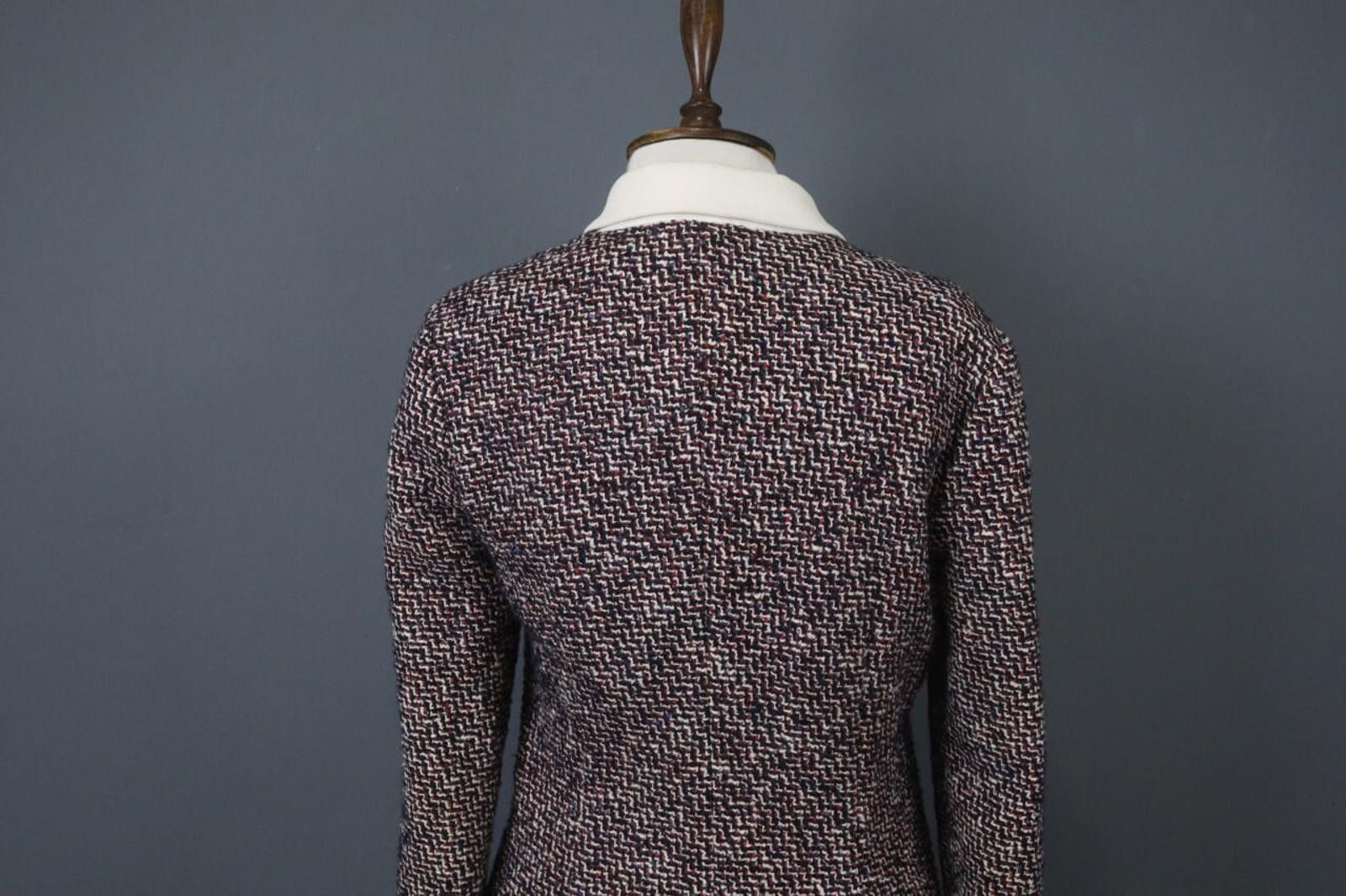 Other Maje Multicolor Cotton Knitted Half Zip Shirt Dress Size 3 Size M / US 6-8 / IT 42-44 - 12 Thumbnail