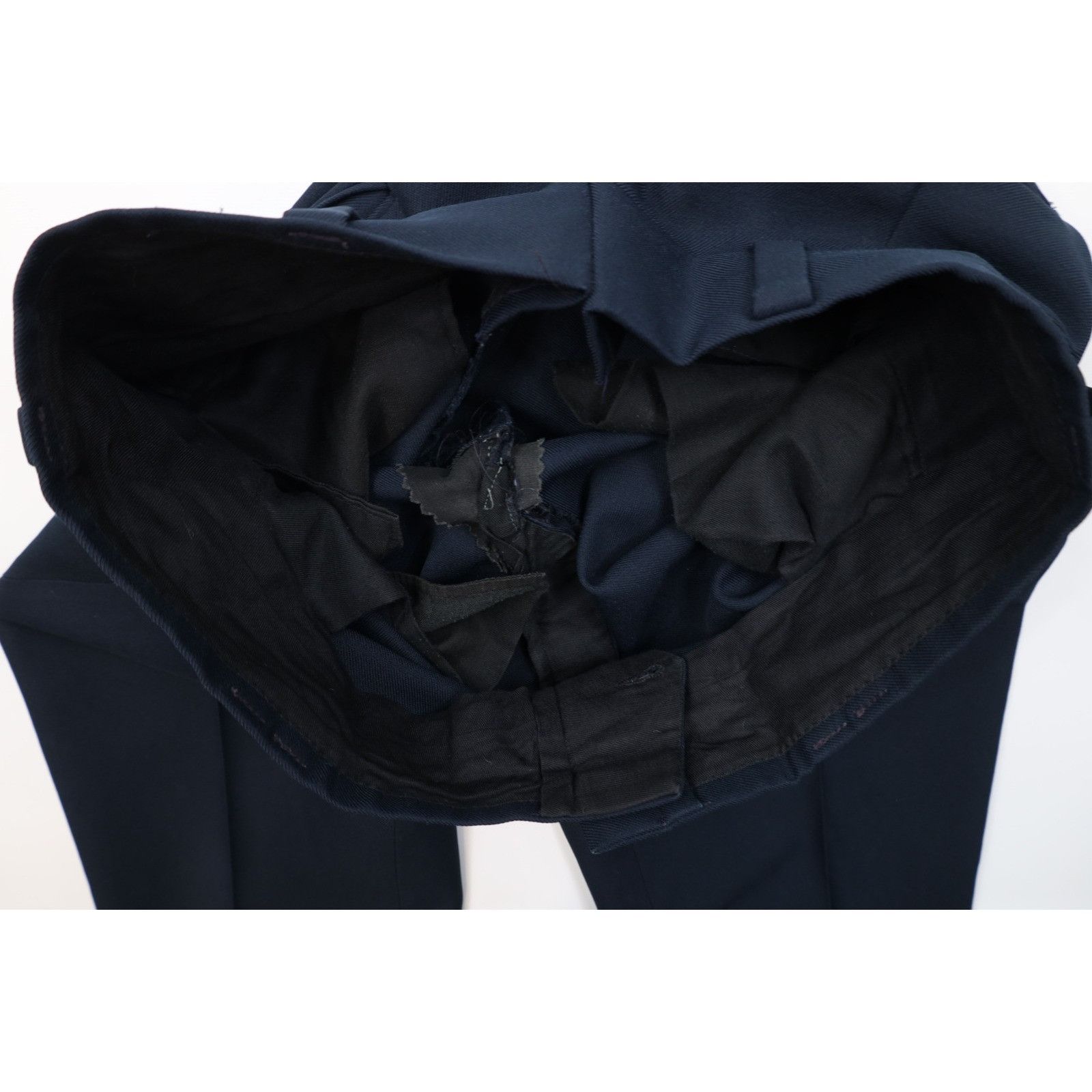 Vintage Vintage 70s Streetwear 2 Piece Suit Wedding Navy Blue Size 44R - 16 Thumbnail