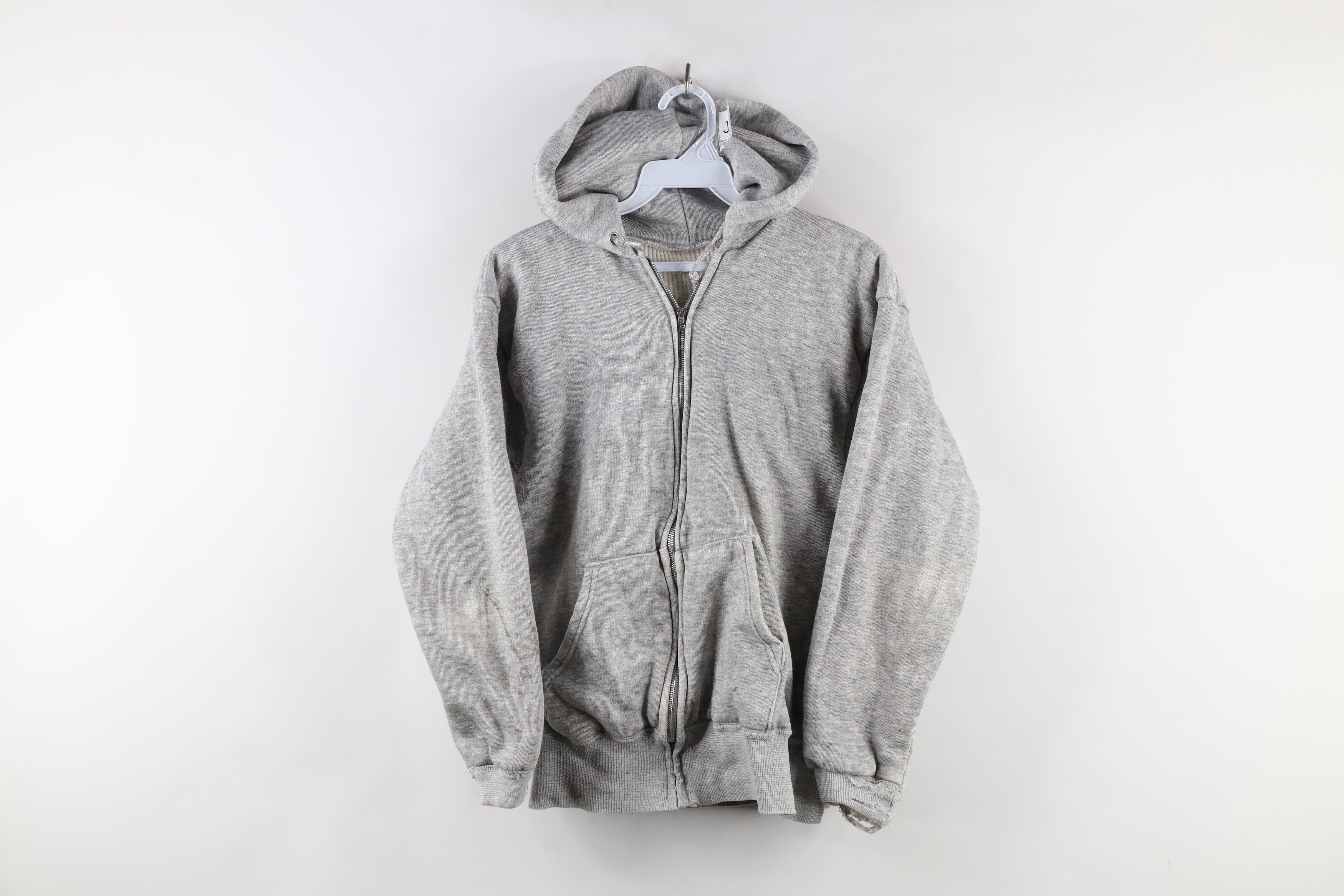 Vintage Vintage 70s Streetwear Waffle Knit Lined Triblend Hoodie USA Size US M / EU 48-50 / 2 - 1 Thumbnail