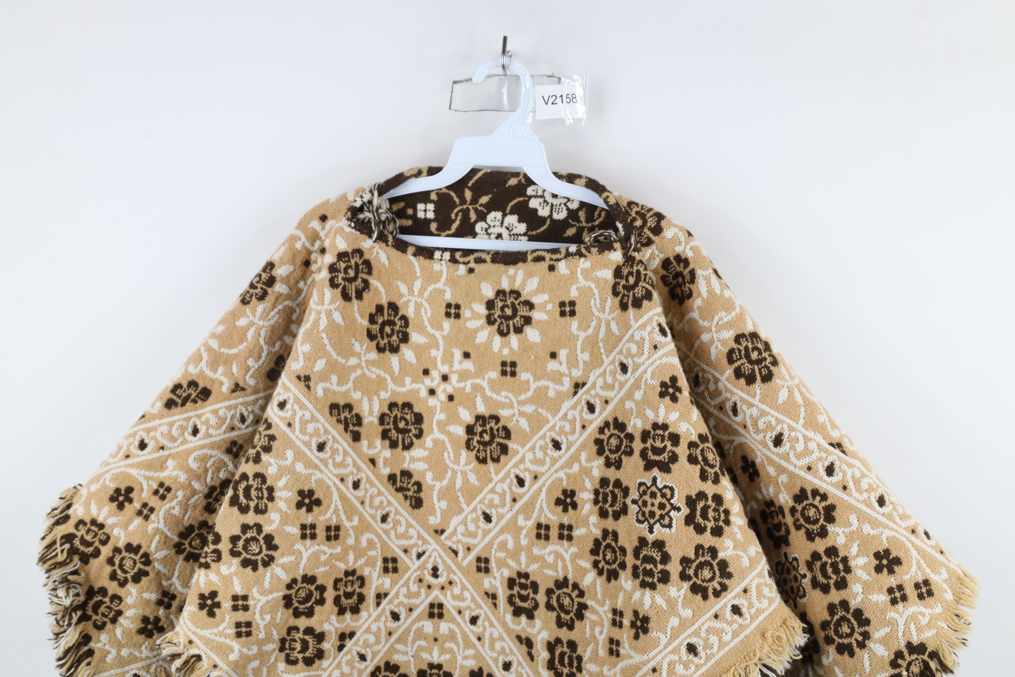 Vintage Vintage 60s 70s Mid Century Modern Blanket Poncho Sweater Size ONE SIZE - 12 Thumbnail