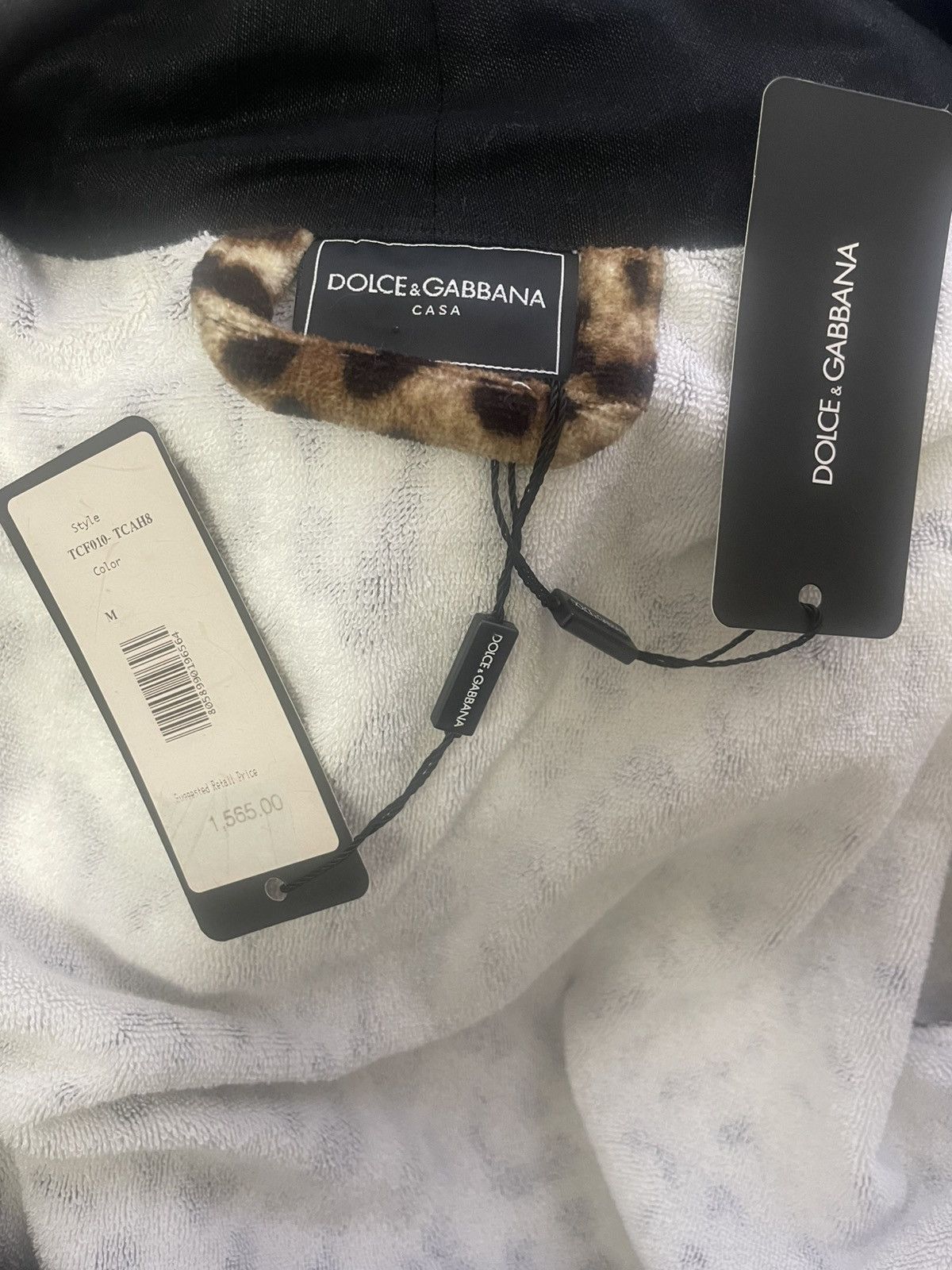 Dolce & Gabbana Dolce & Gabbana Terry Cotton Bath Robe Size M Size ONE SIZE - 13 Thumbnail