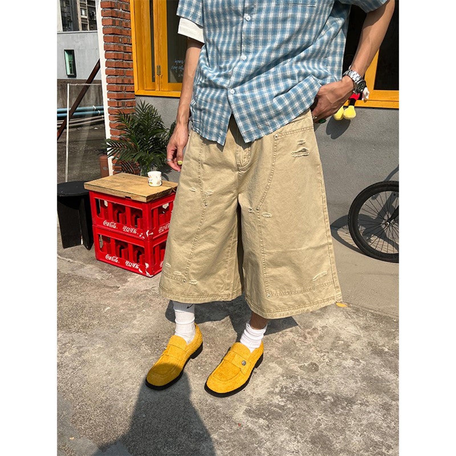 Jean × Vintage Oversized Carpenter Double Knee Jorts, Baggy Jean Shorts Size US 32 / EU 48 - 2 Thumbnail