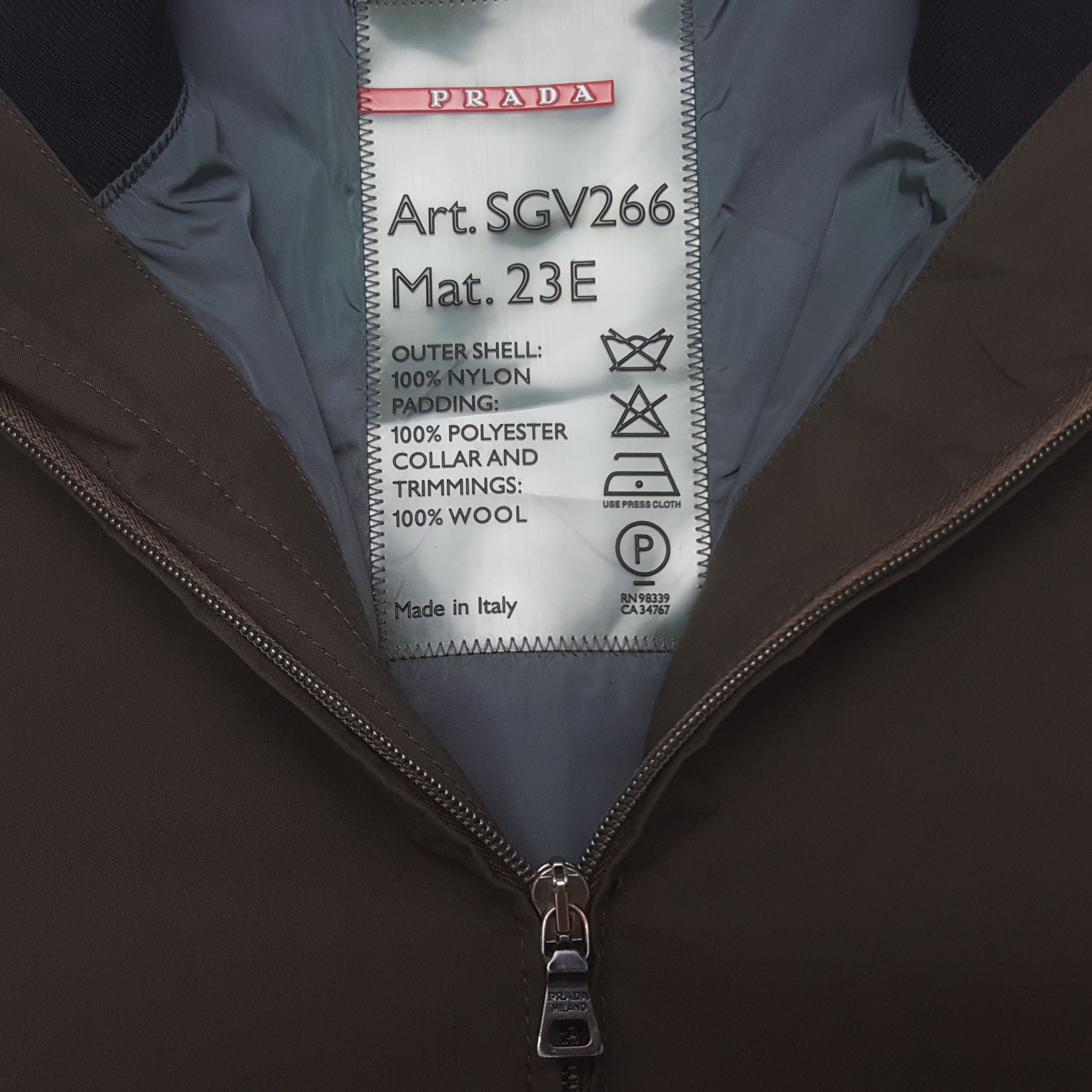 Prada × Vintage Vintage Prada Zipper Windbreaker Jacket Size US L / EU 52-54 / 3 - 6 Thumbnail
