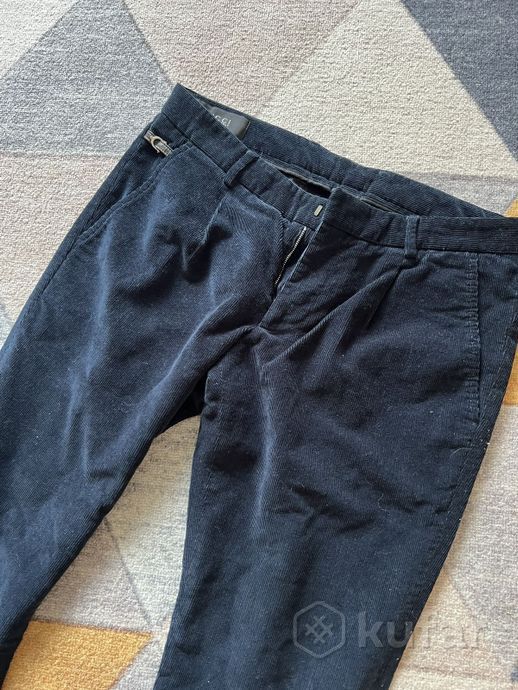 image of Gucci Velvet Riding Pants Aw 2013 in Blue, Men's (Size 34)