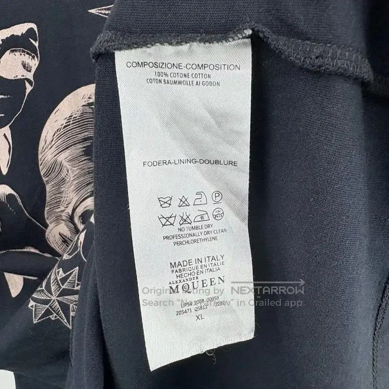 Alexander McQueen Alexander McQueen Black Graphic Skull T-Shirt . Size US XL / EU 56 / 4 - 4 Thumbnail