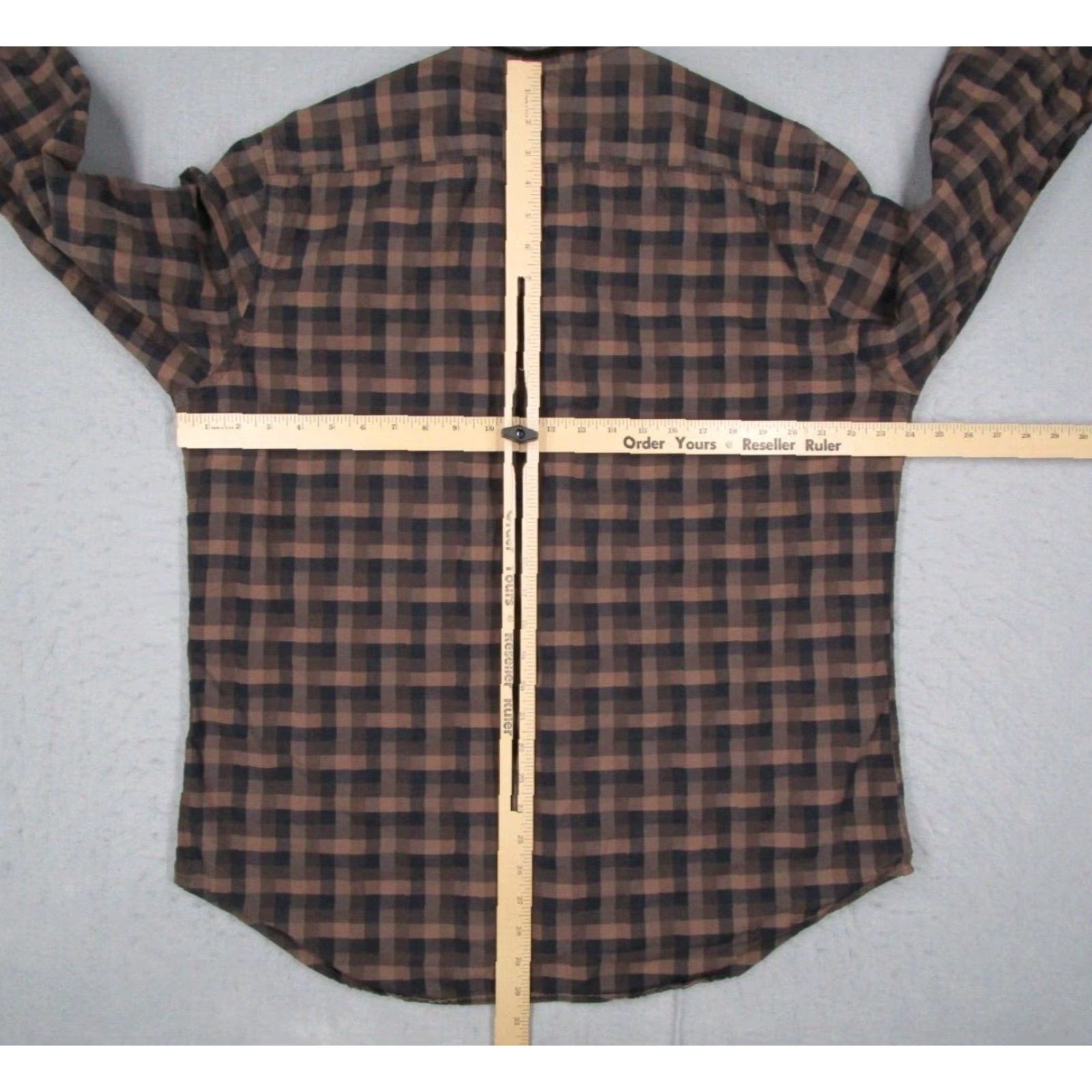 Robert Graham VINTAGE Robert Graham Dress Shirt Men XL Brown Long Sleeve Button Up Geometric Classic Casual Business Wedding Art City Retro Designer 100% Cotton Size US XL / EU 56 / 4 - 7 Thumbnail
