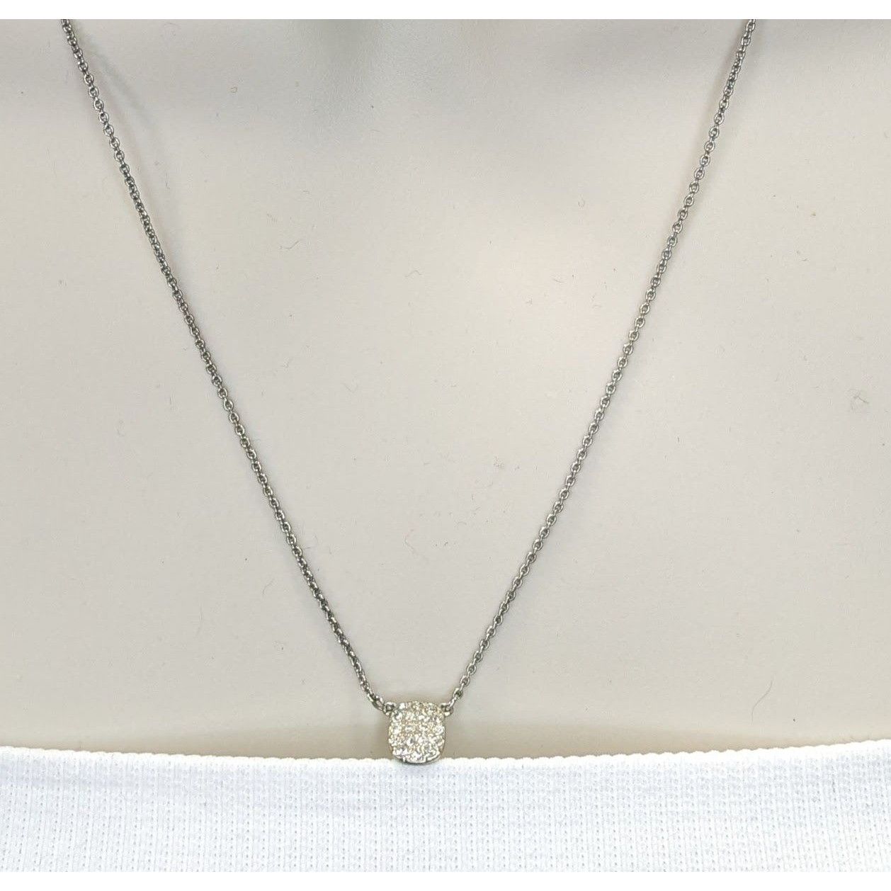 Loft Loft Minimalist Dainty Silver Tone Necklace With Sparkling R Size ONE SIZE - 1 Thumbnail