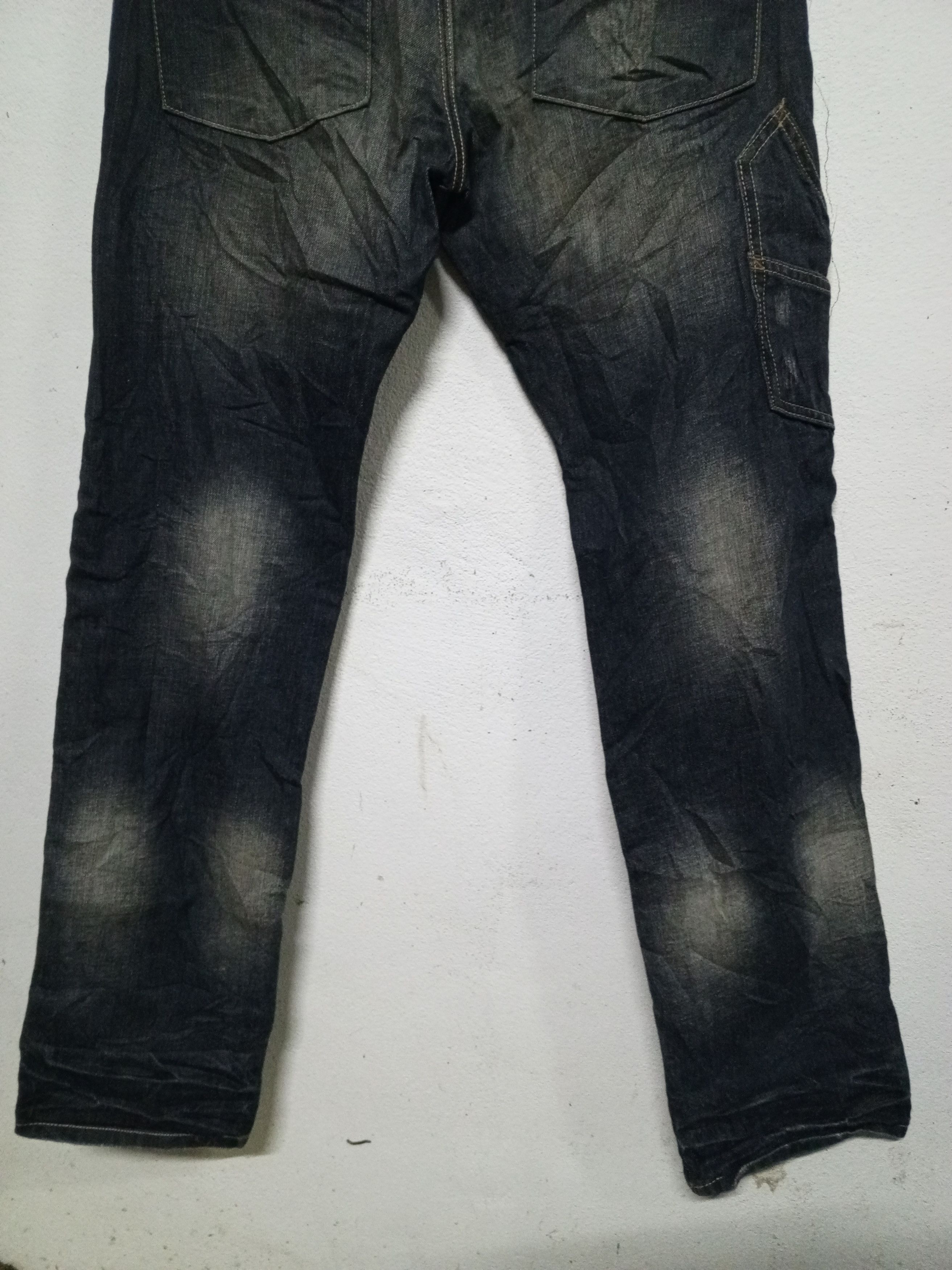 Japanese Brand 🔥Japan Free Gate Distressed Denim Double Knee Bush Pant🔥 Size US 26 / EU 42 - 7 Thumbnail