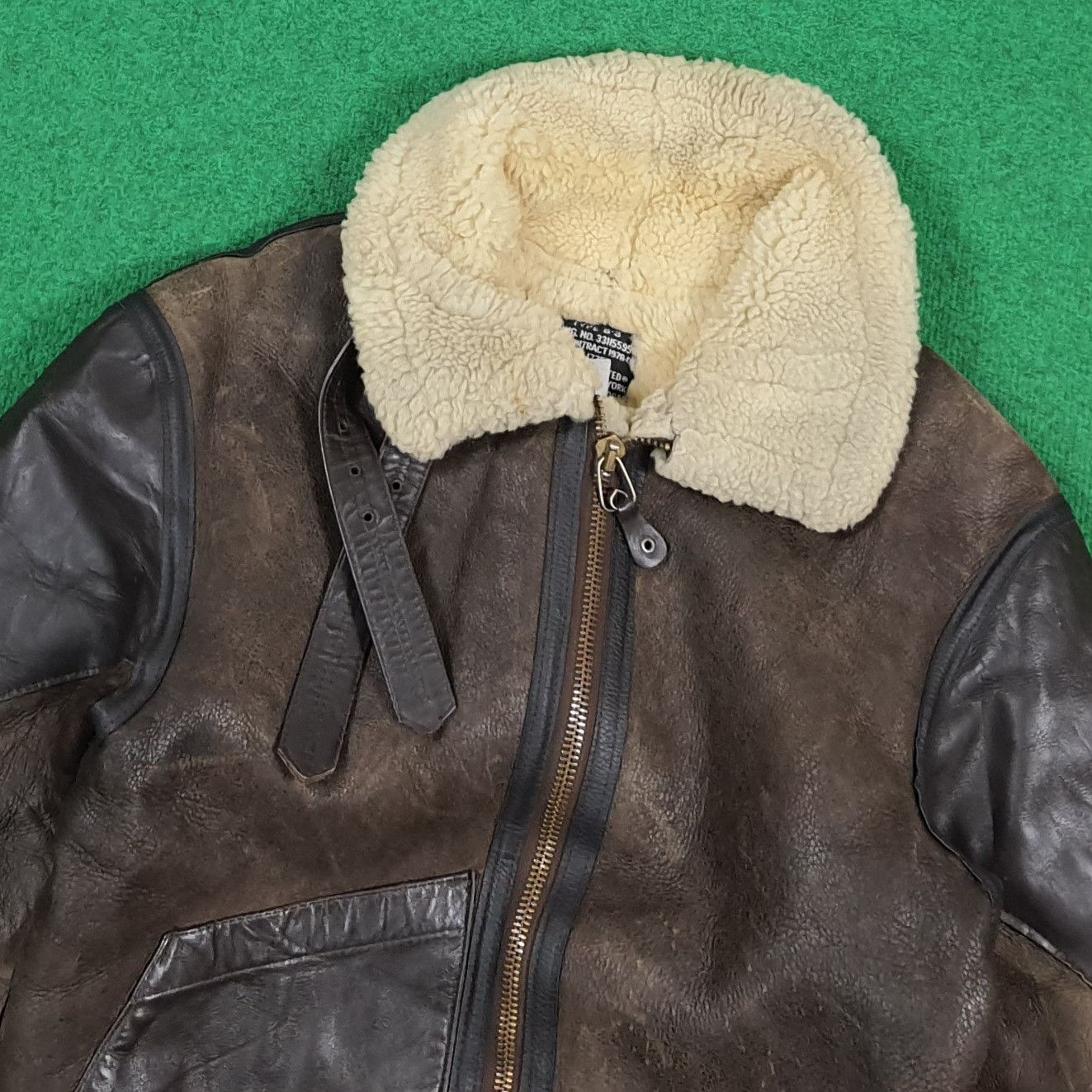 Avirex 90s Avirex Jacket Sheepskin Shearling Flight Leather C303N10 Size US M / EU 48-50 / 2 - 2 Thumbnail