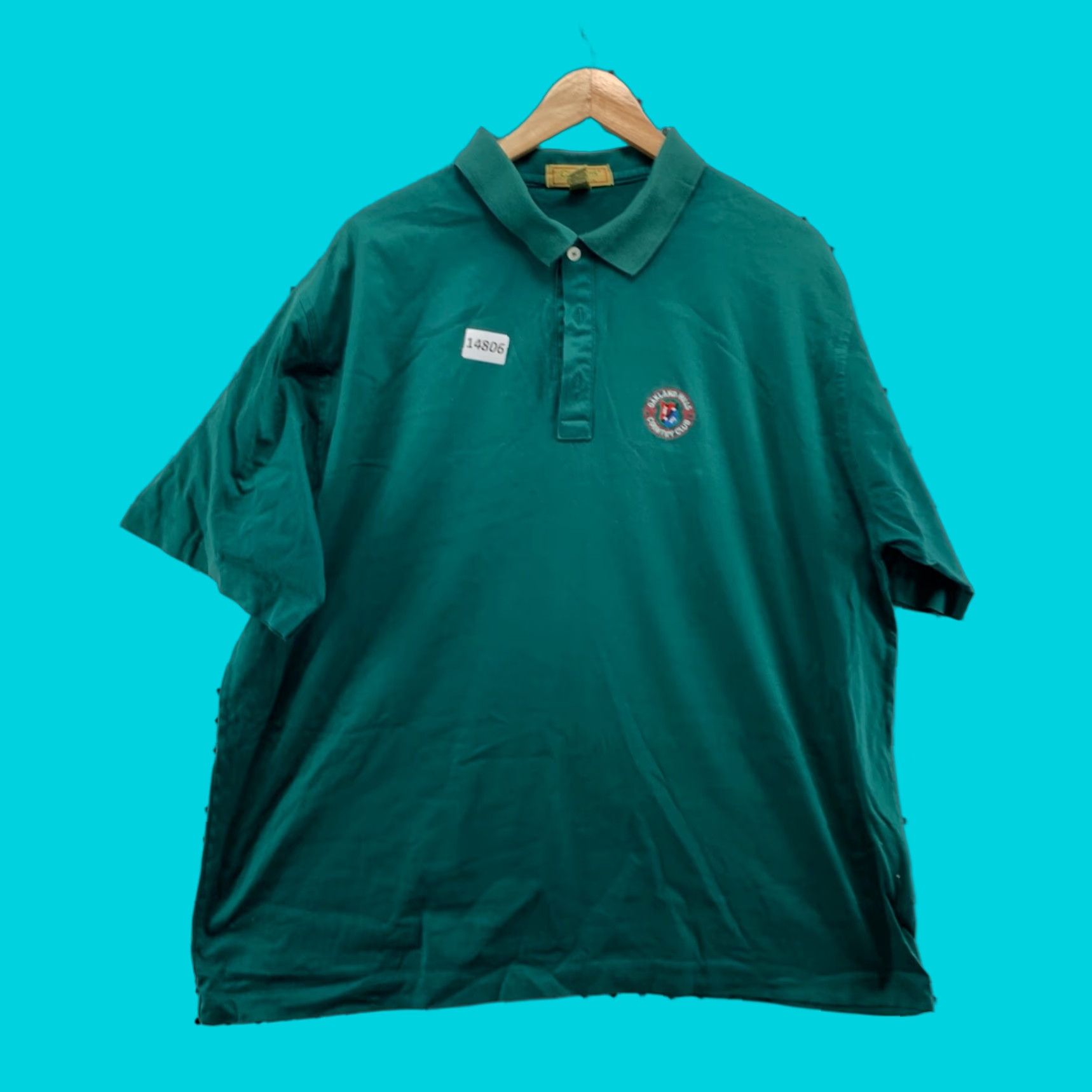 Vintage VINTAGE Cross Creek Polo Shirt Men XL Green 90s PGA Golf Oakland Hills Large Cotton Size US XL / EU 56 / 4 - 1 Thumbnail