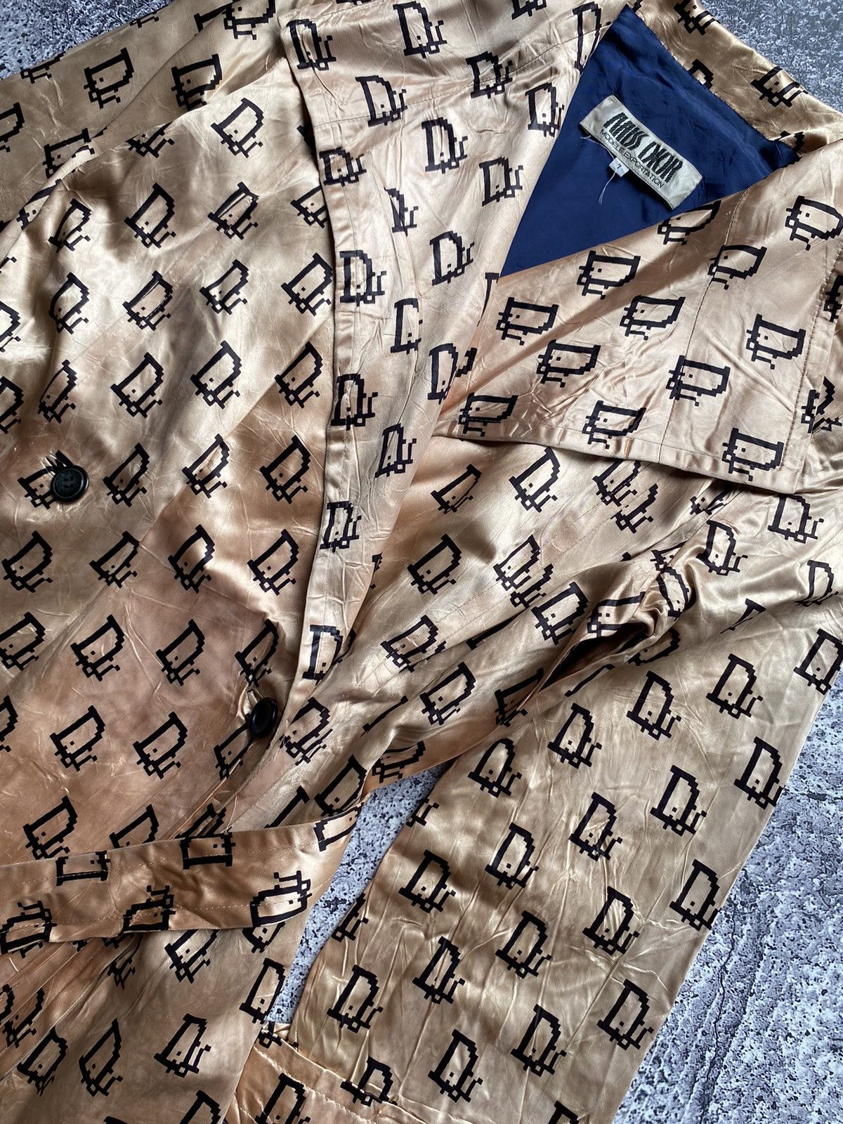 Dior Rare✨ MISS DIOR Monogram Vintage Trench Coat Jacket Size M / US 6-8 / IT 42-44 - 6 Thumbnail