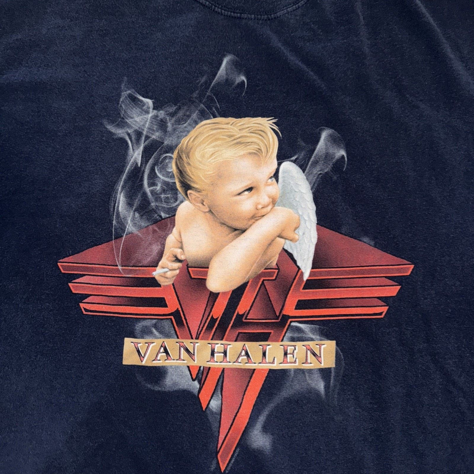 Band Tees × Vintage Van Halen T-Shirt Navy Blue XL 24x29 Y2K Band Tee Size US XL / EU 56 / 4 - 2 Thumbnail