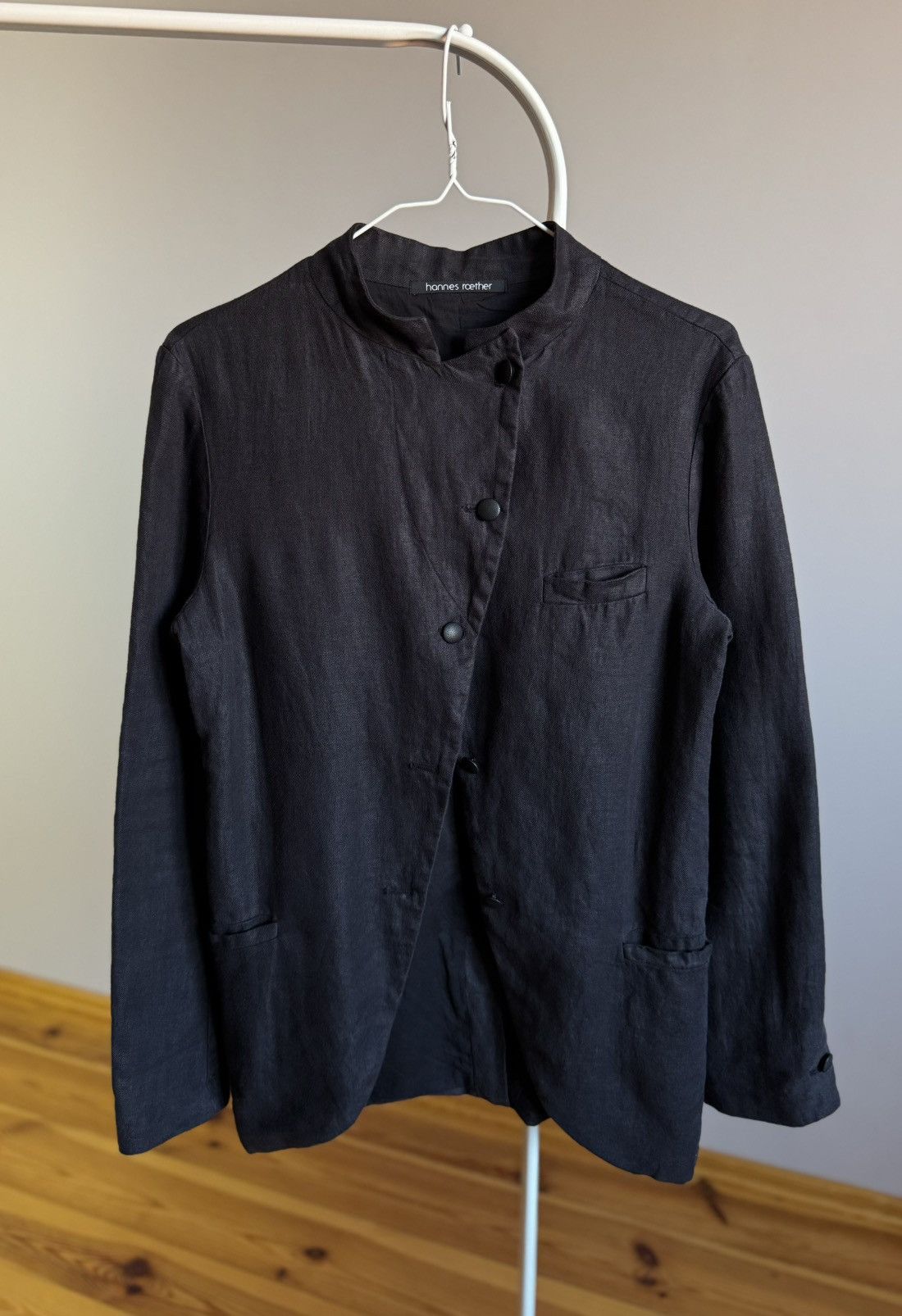 hannes roether Hannes Roether Avant Garde Linen Blazer Coat Large Women Size L / US 10 / IT 46 - 2 Thumbnail