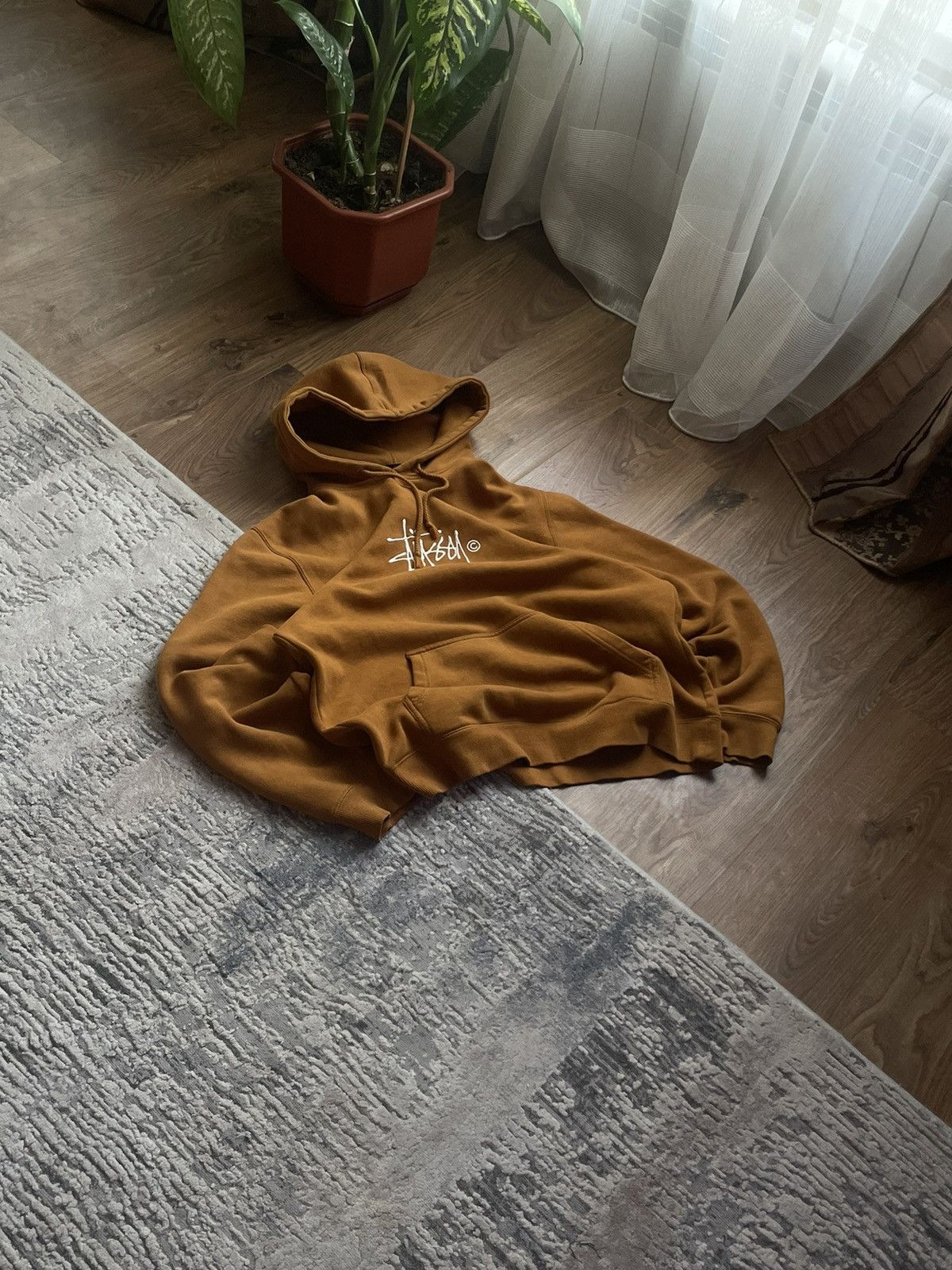 Stussy × Vintage Vintage 2000’s Stussy brown big logo hoodie Size US M / EU 48-50 / 2 - 1 Thumbnail