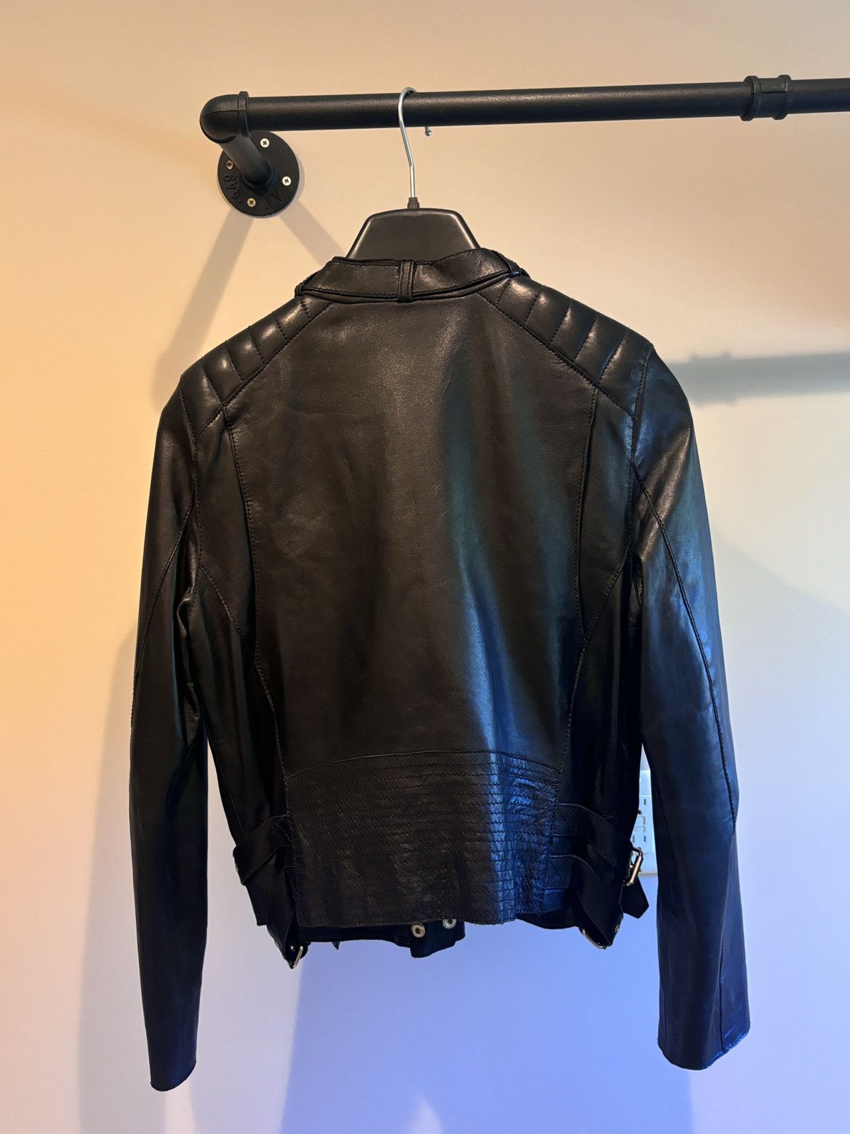 Designer × Sandro Sandro Double Leather Riders Jacket Size M / US 6-8 / IT 42-44 - 2 Thumbnail