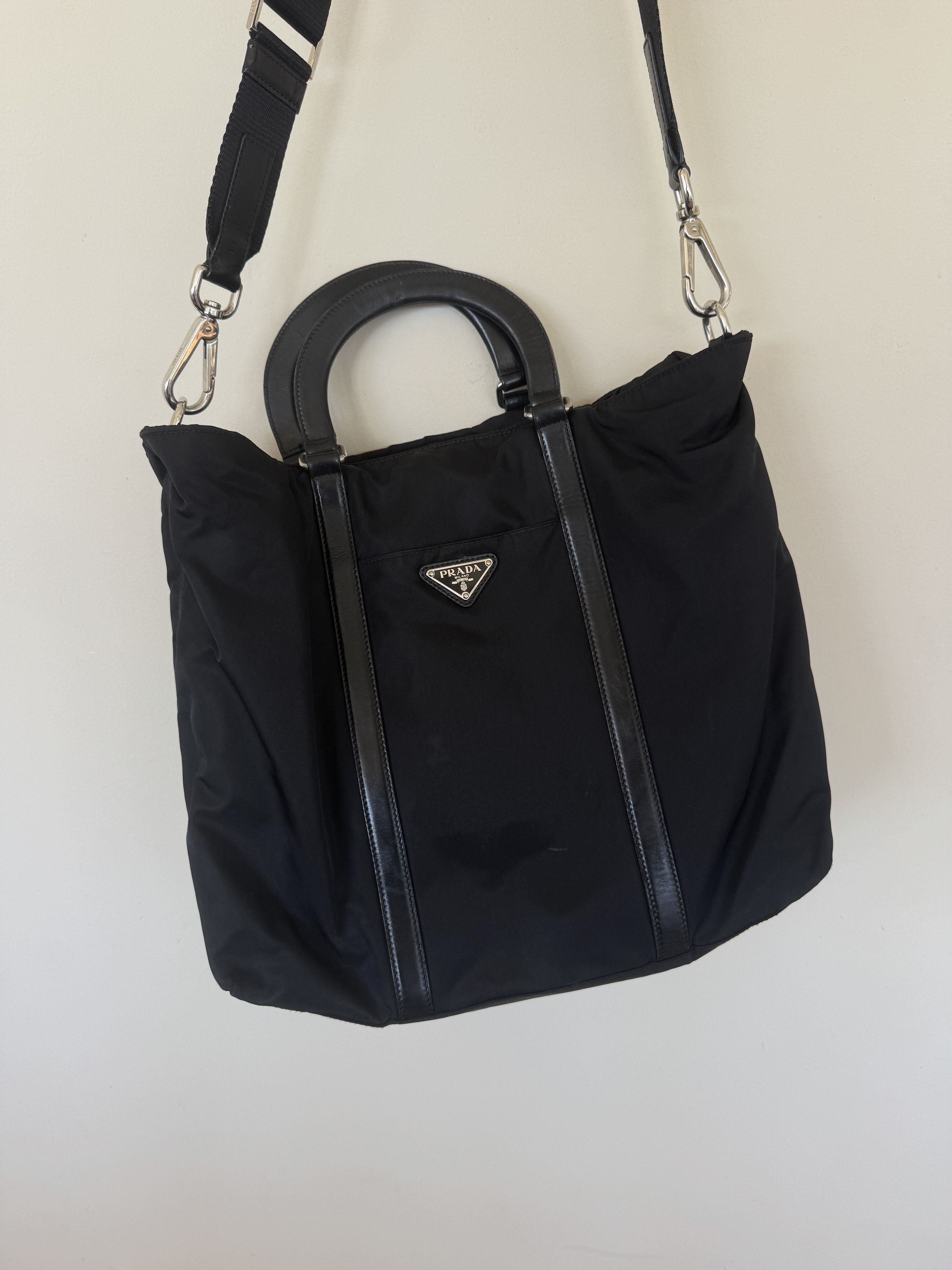 Prada PRADA Vintage Nylon Messenger Tote Bag Size ONE SIZE - 2 Thumbnail