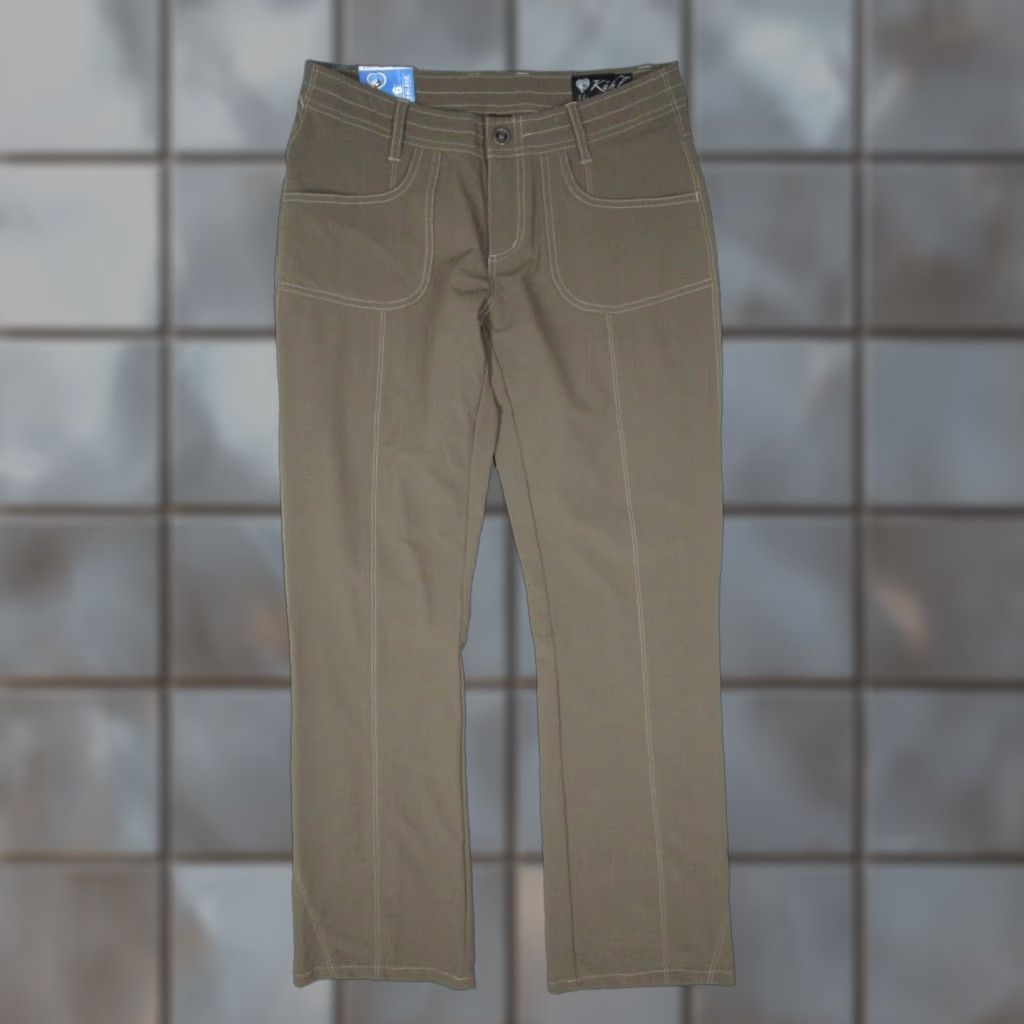 Vintage KUHL Pants Womens 6 Regular blue KUHLKURVE Chino, Lightweight, Work, Casual - 29x31, Modern, 6 Regular, Green, Classic, Bohemian, Outdoor, Mens/Womens Size 28" / US 6 / IT 42 - 1 Thumbnail