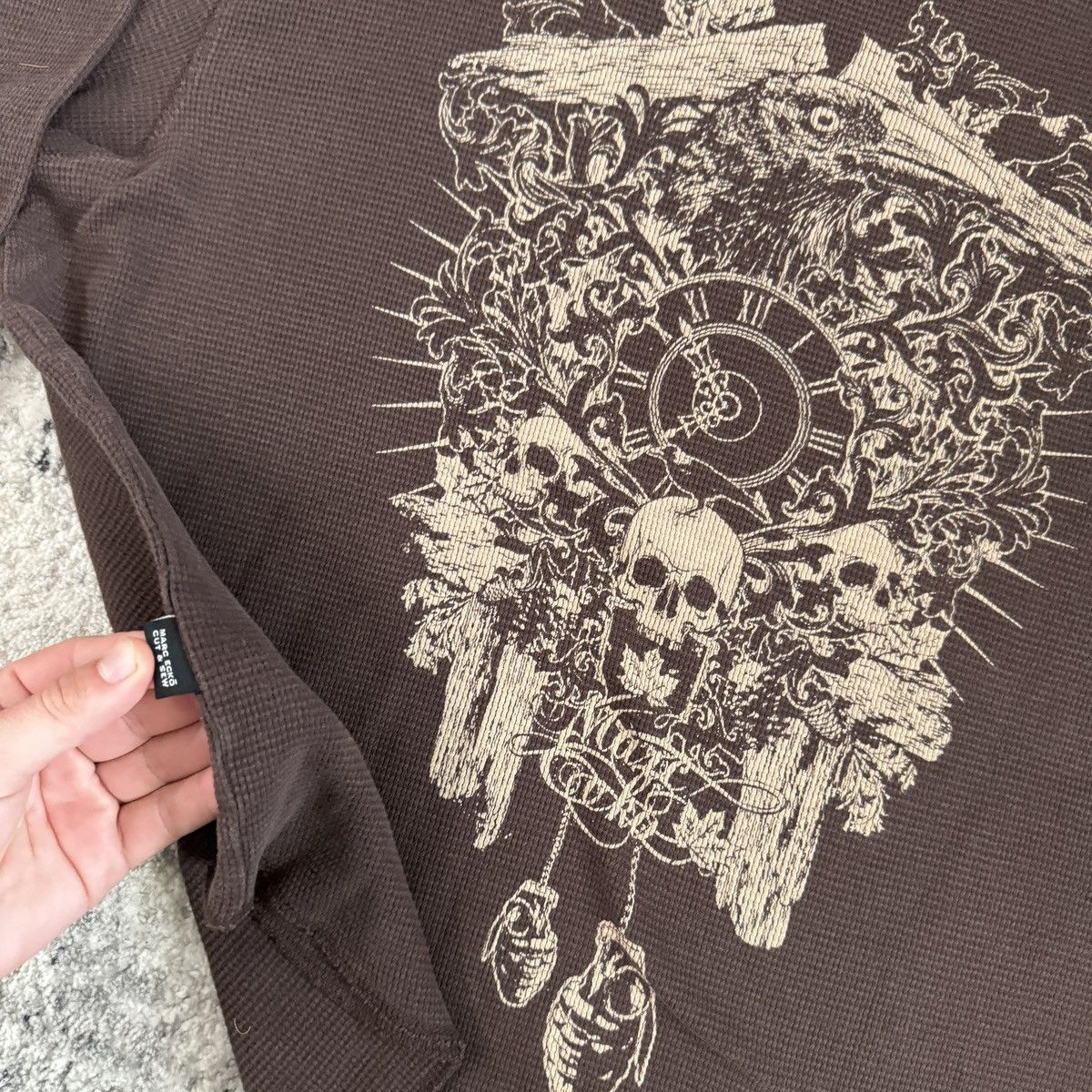 Affliction × Ecko Unltd. × Vintage Crazy Vintage y2k Ecko cybergoth brown thermal Size US XL / EU 56 / 4 - 2 Thumbnail