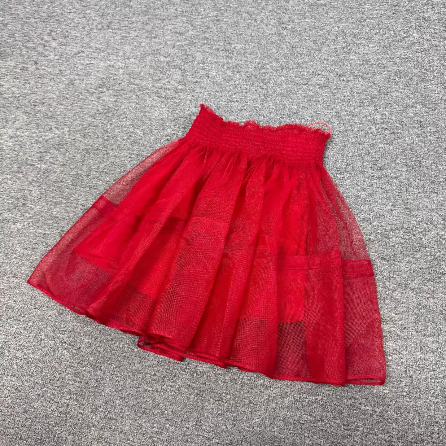 Dior Dior red tulle elastic waist 38 skirt 99 new Size 27" / US 4 / IT 40 - 3 Thumbnail