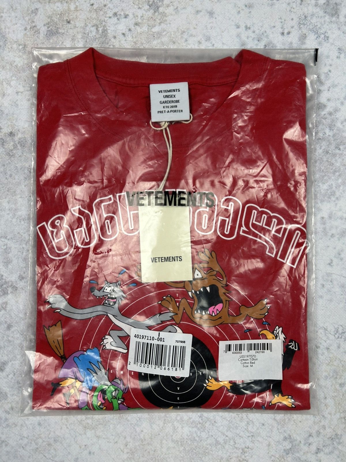 Vetements *RARE 2019* Vetements Red Cartoon T-Shirt M Size US M / EU 48-50 / 2 - 2 Thumbnail