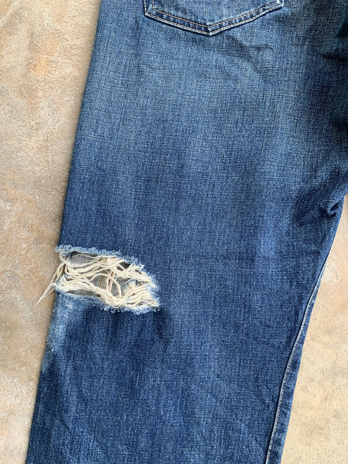 If Six Was Nine × Jean × WHIZ LIMITED Whiz Limited Japan Ripped Selvedge Distressed Denim Size US 35 - 14 Thumbnail